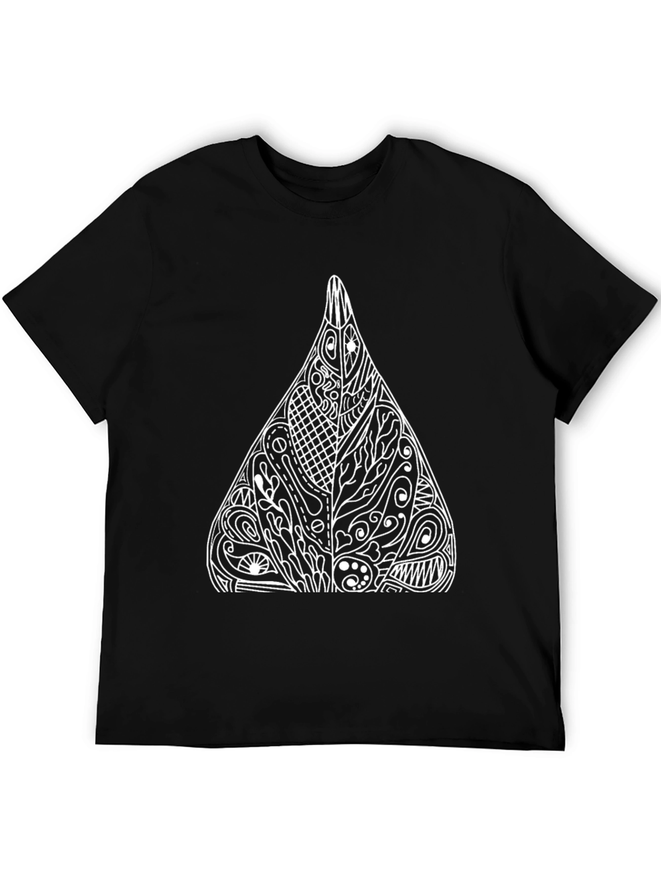 Abstract Geometric Black T-Shirt
