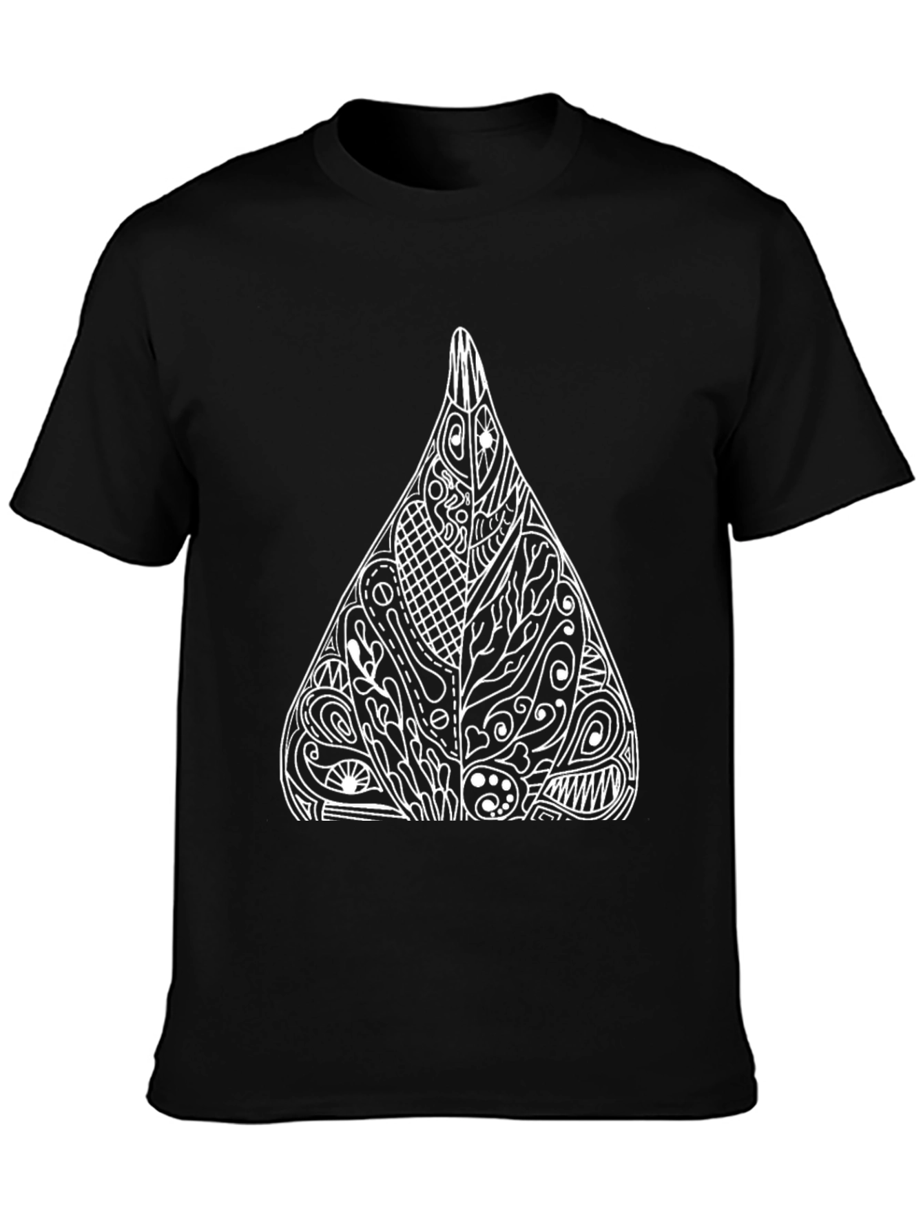 Abstract Geometric Black T-Shirt