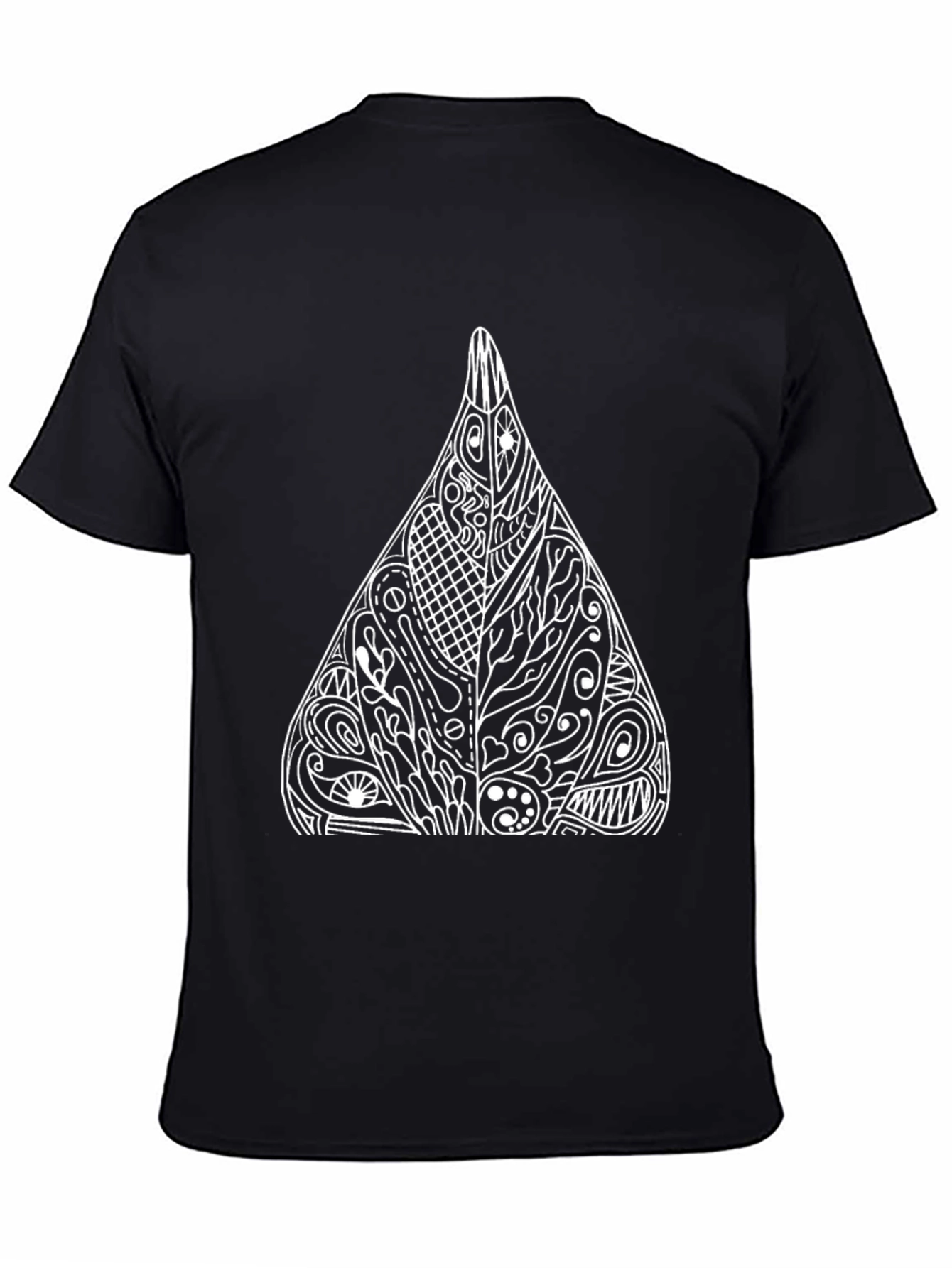 Abstract Geometric Black T-Shirt