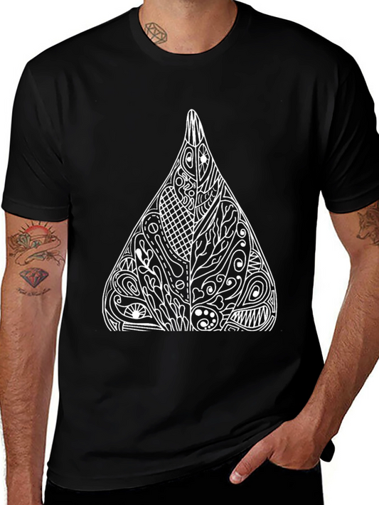 Abstract Geometric Black T-Shirt