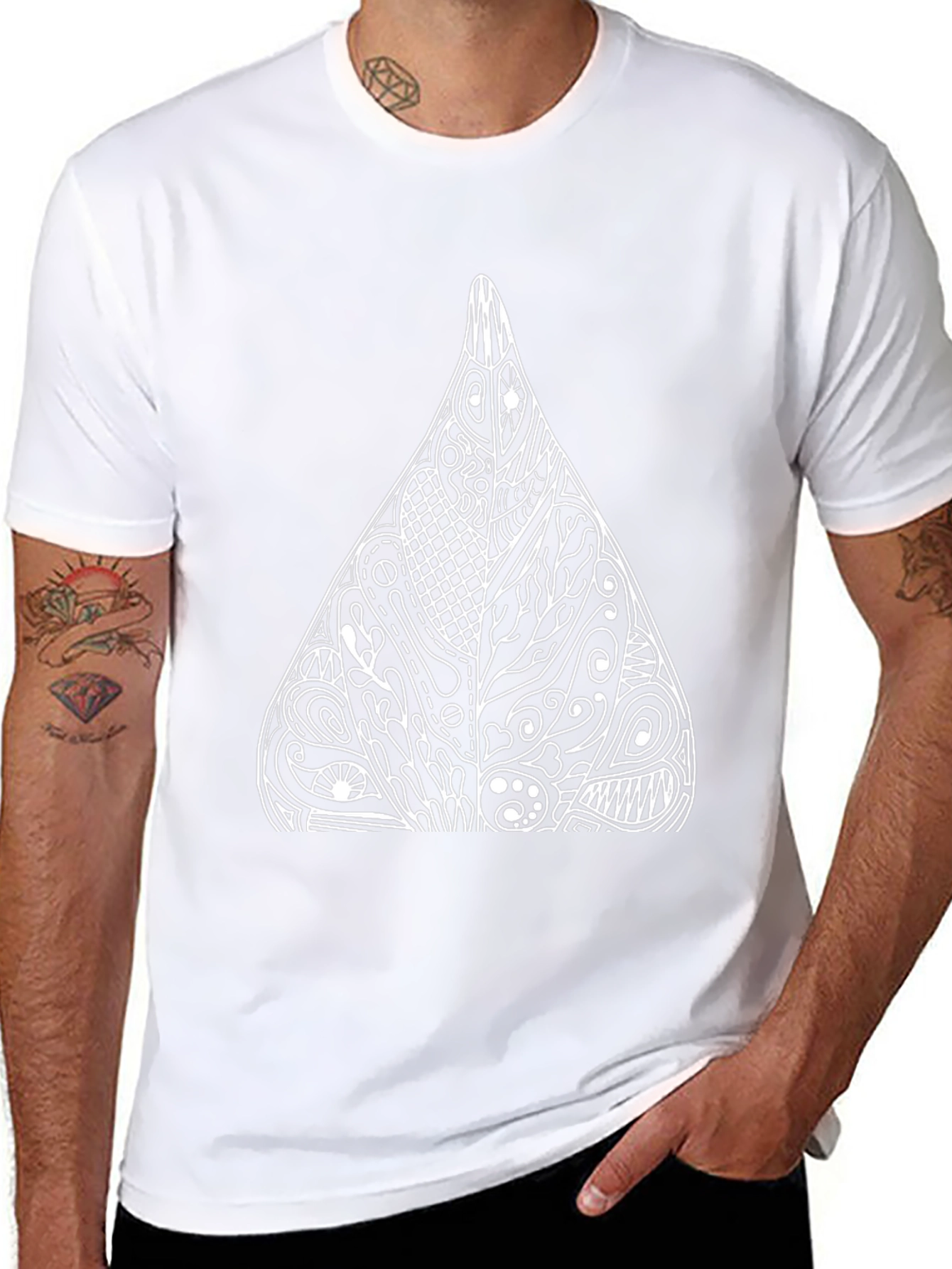 Abstract Geometric Black T-Shirt