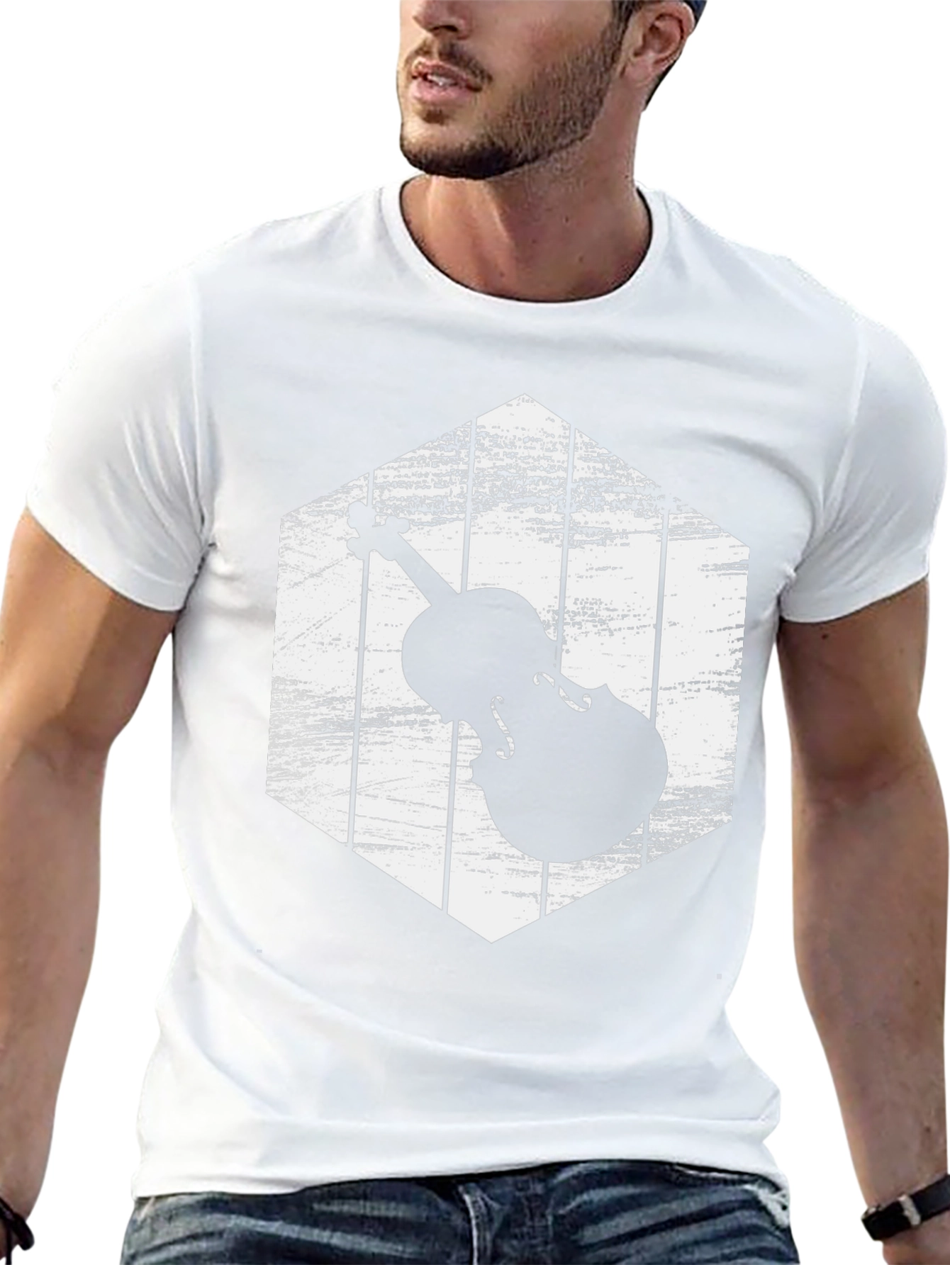 Violin Silhouette Graphic Tee
