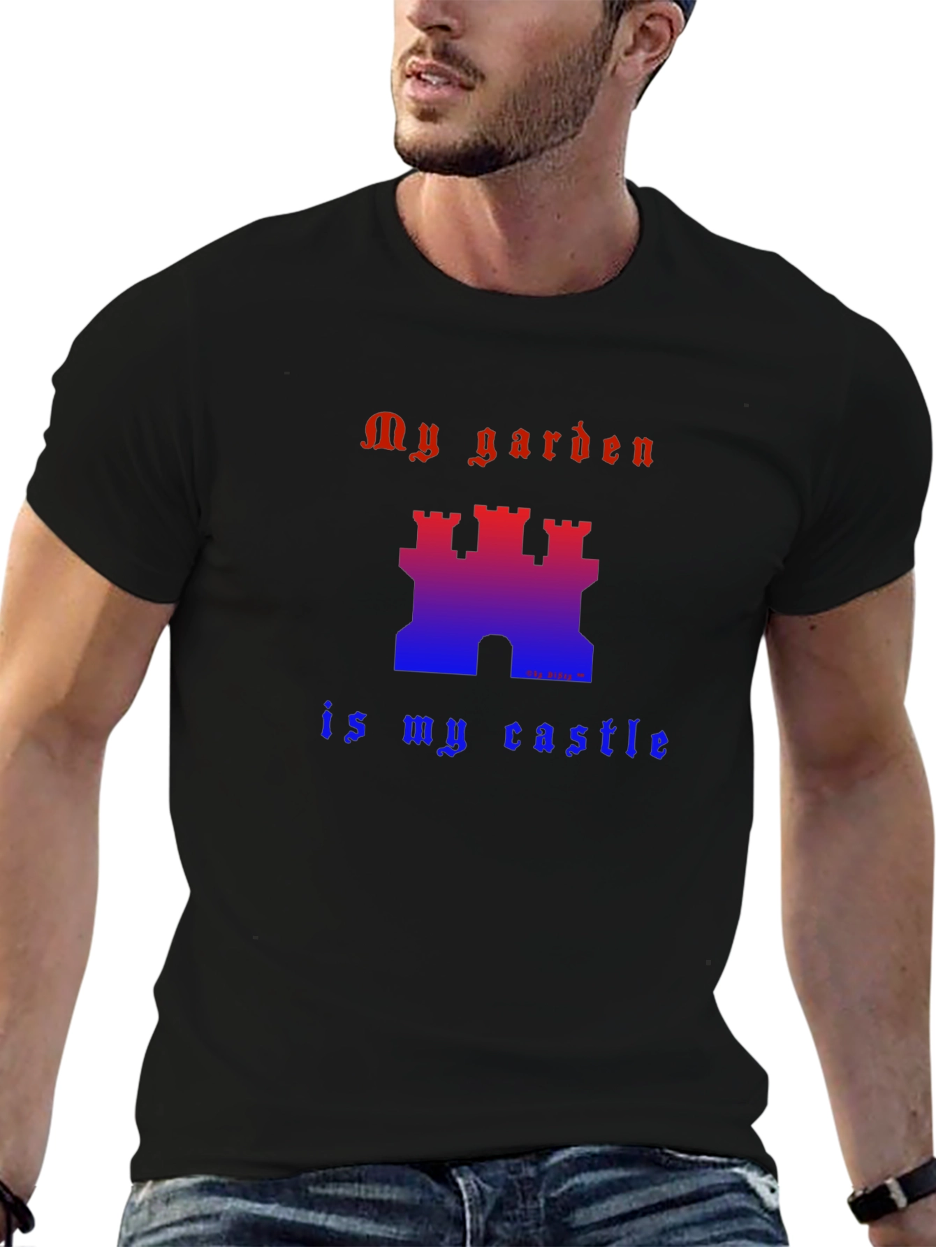 My Garden is My Castle Graphic Tee - Black