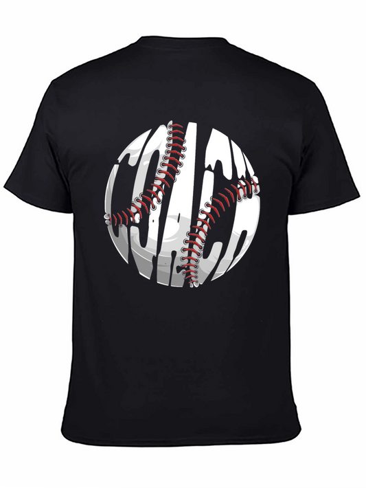 Baseball Coach Graphic Tee - Black