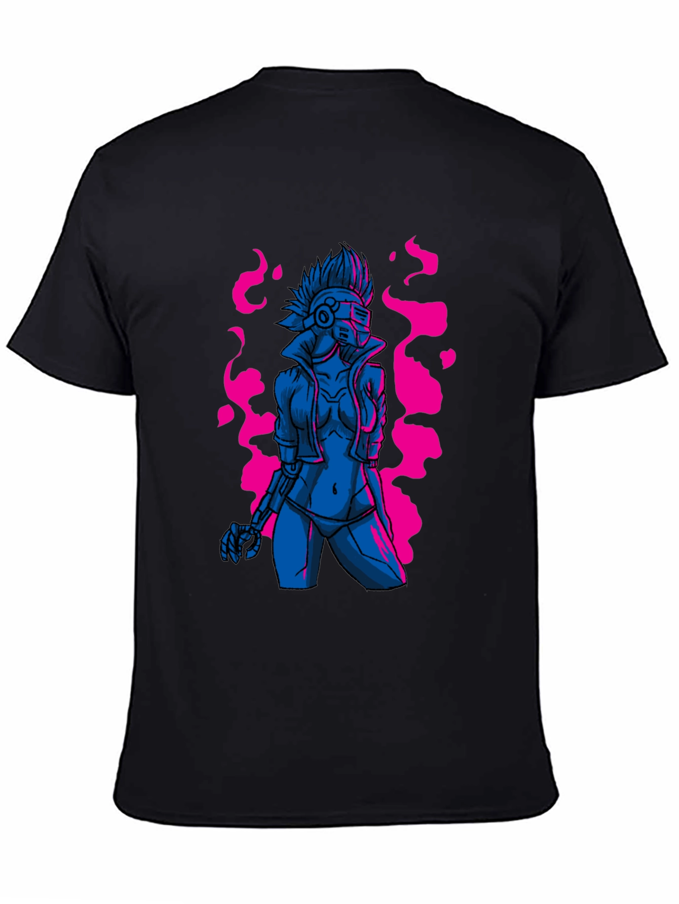 Cyberpunk Android Graphic Tee - Edgy Sci-Fi Style