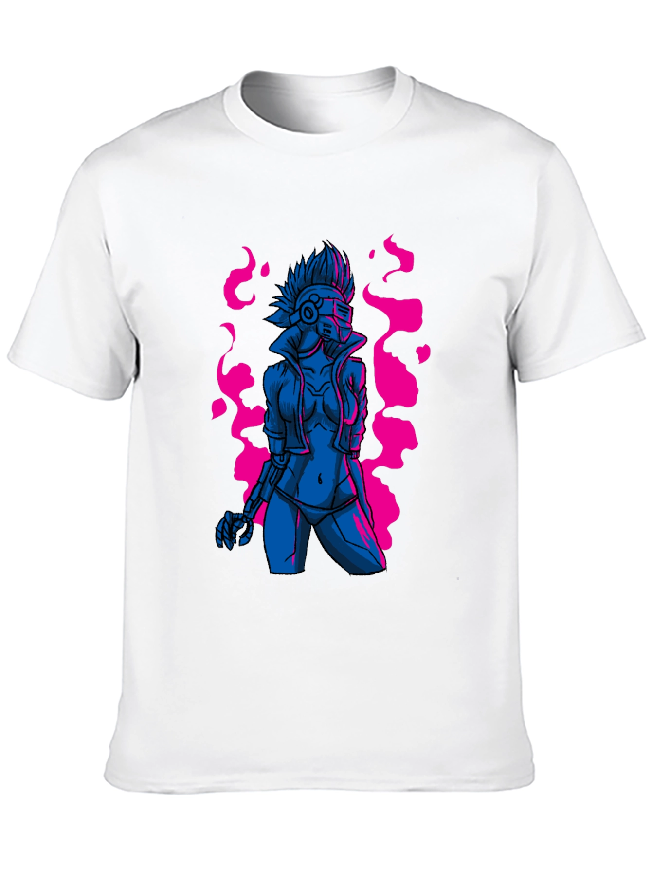 Cyberpunk Android Graphic Tee - Edgy Sci-Fi Style