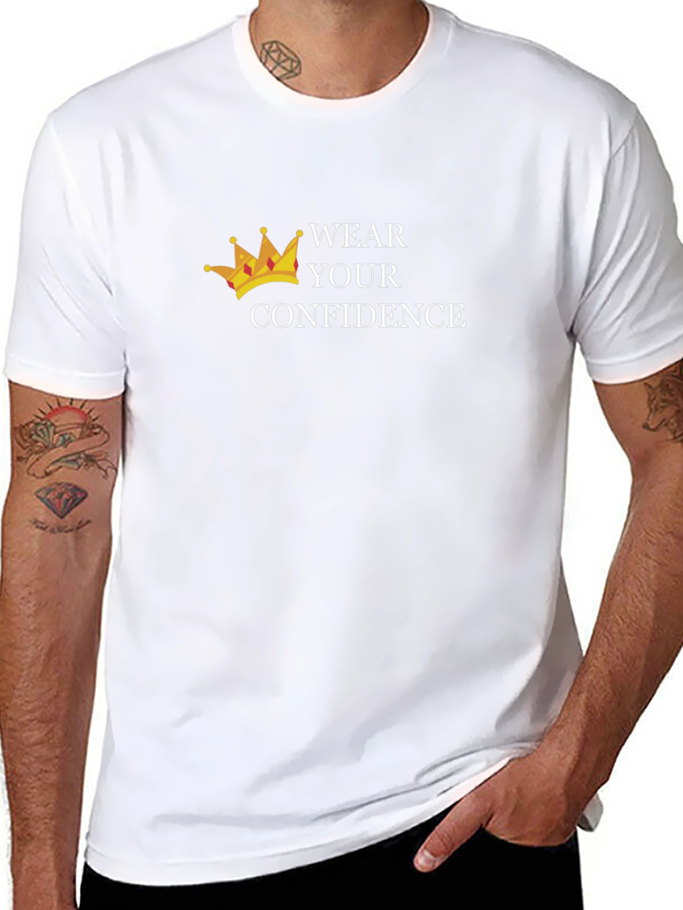 Wear Your Confidence Black Graphic Tee