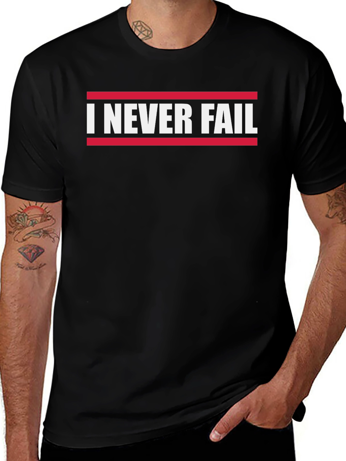 I Never Fail Graphic T-Shirt - Bold Statement Tee