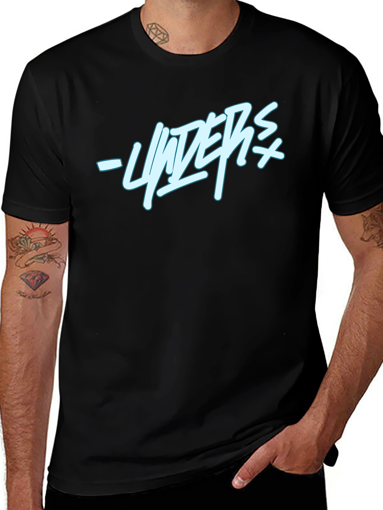 Stylish Black T-Shirt with Graphic Print