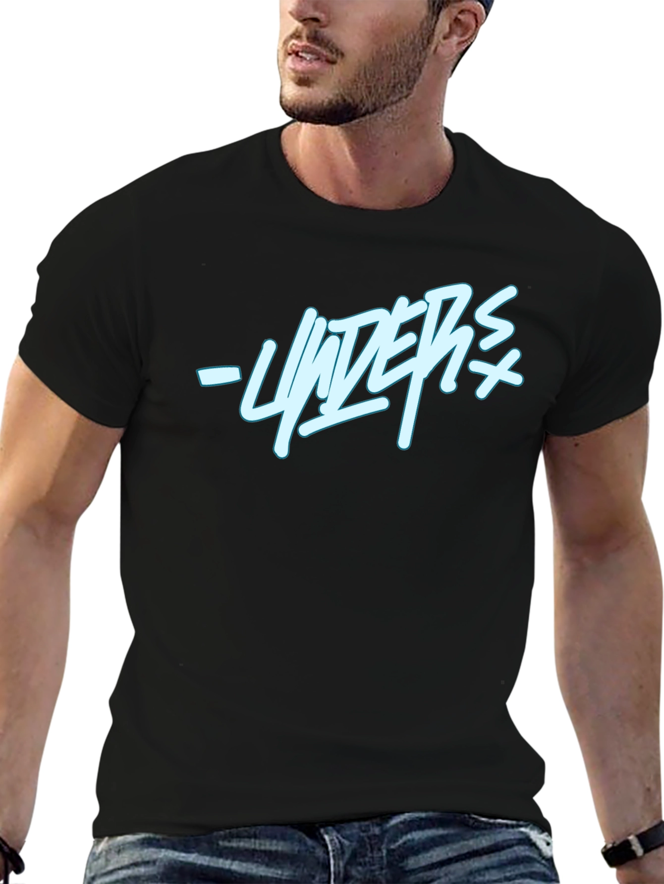 Stylish Black T-Shirt with Graphic Print
