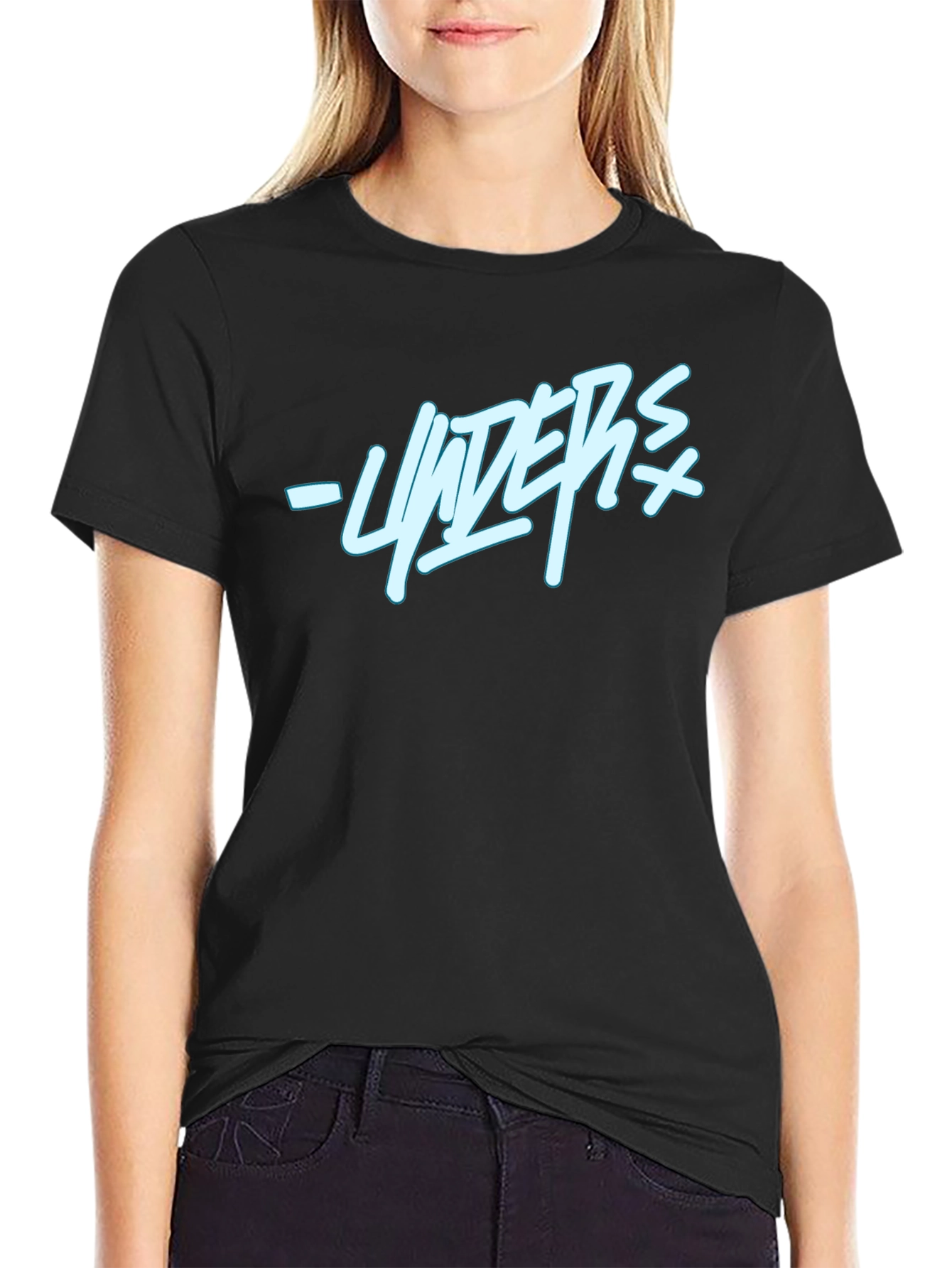 Stylish Black T-Shirt with Graphic Print