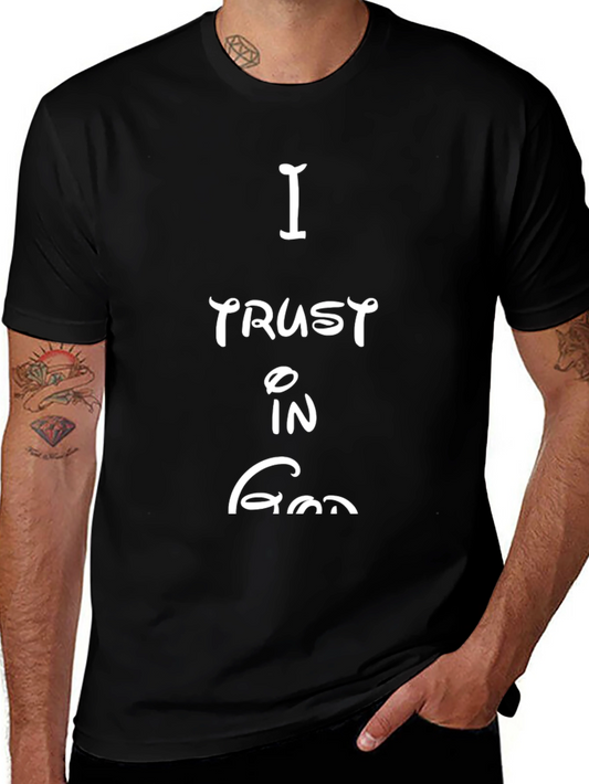 I Trust in God Black T-Shirt