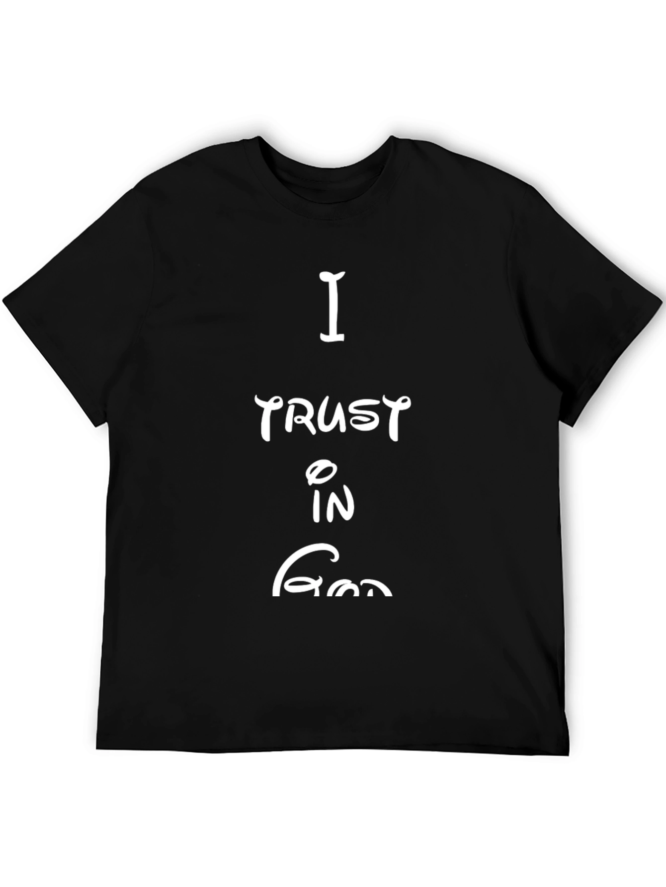 I Trust in God Black T-Shirt