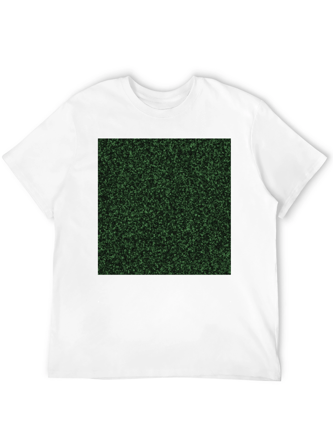 Mens Black T-Shirt with Green Speckled Print
