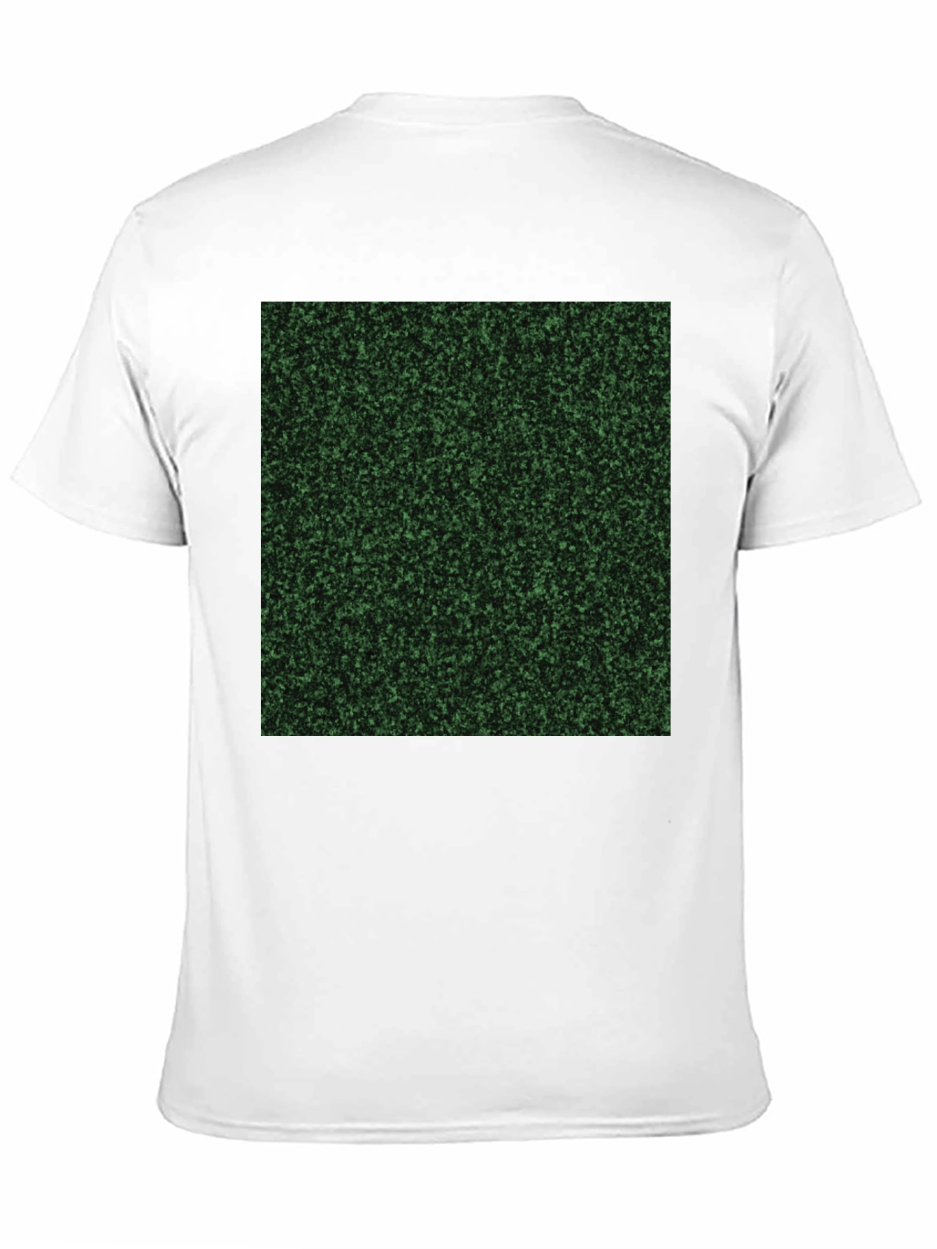 Mens Black T-Shirt with Green Speckled Print