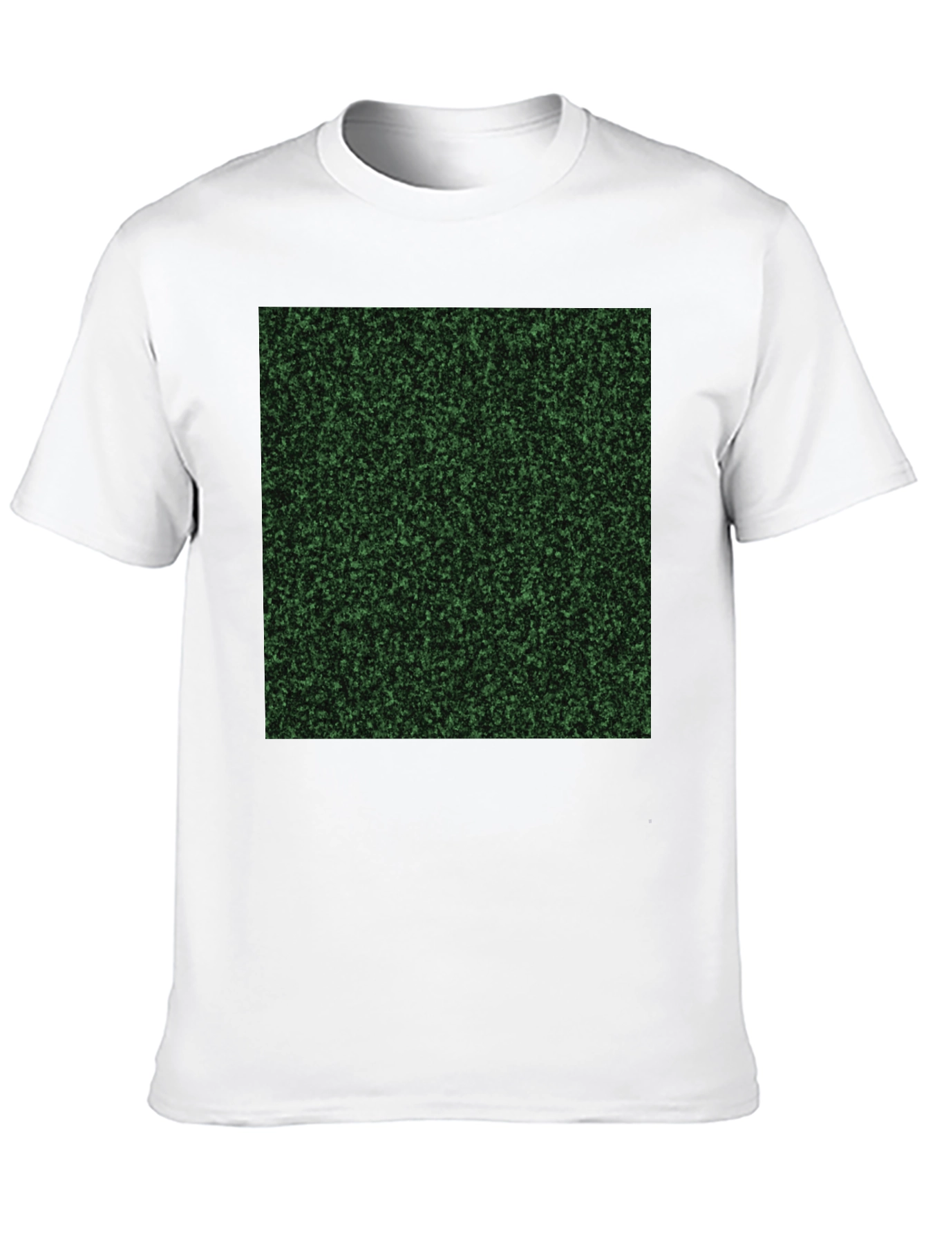 Mens Black T-Shirt with Green Speckled Print