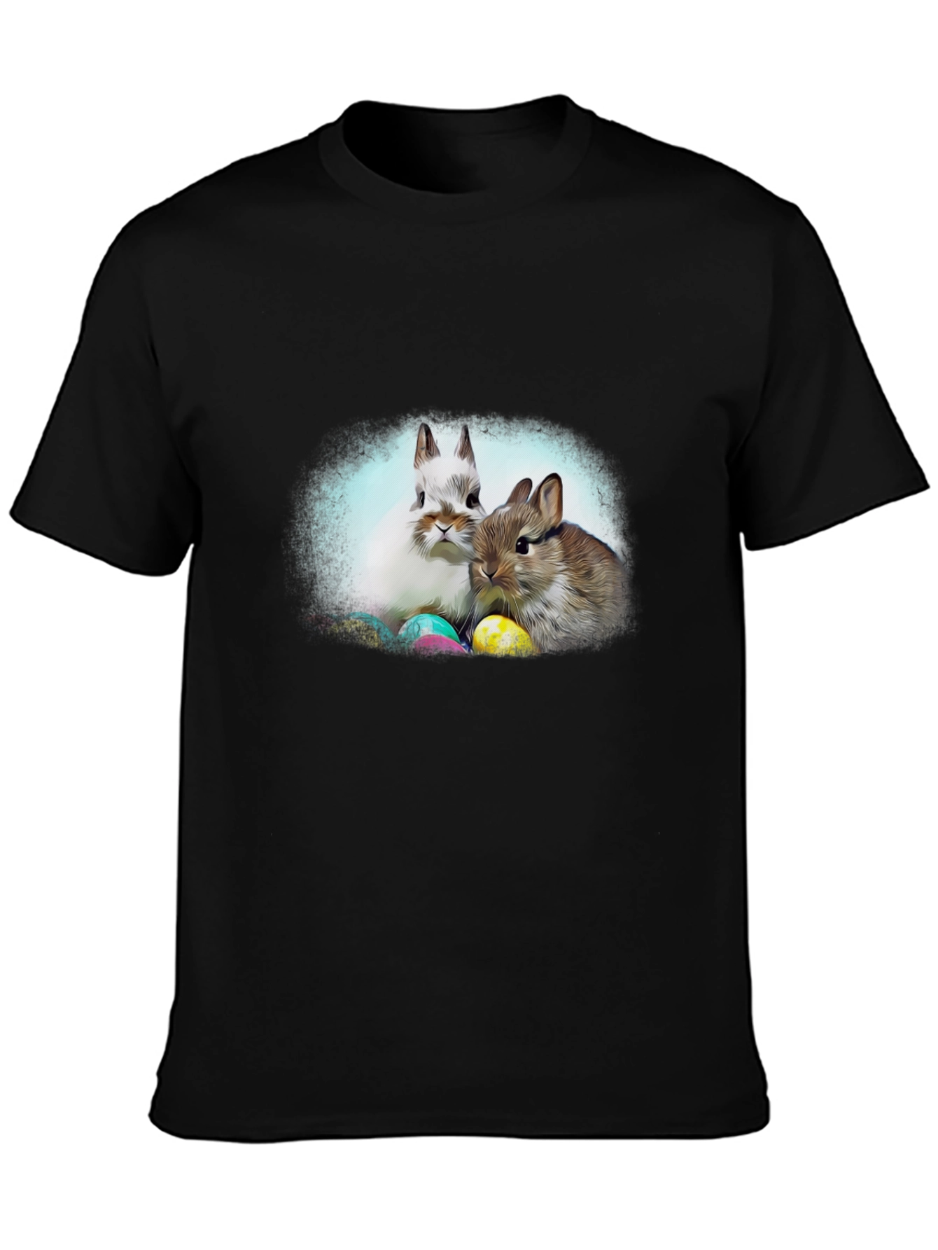 Easter Bunny T-Shirt: Cute Rabbit & Egg Design
