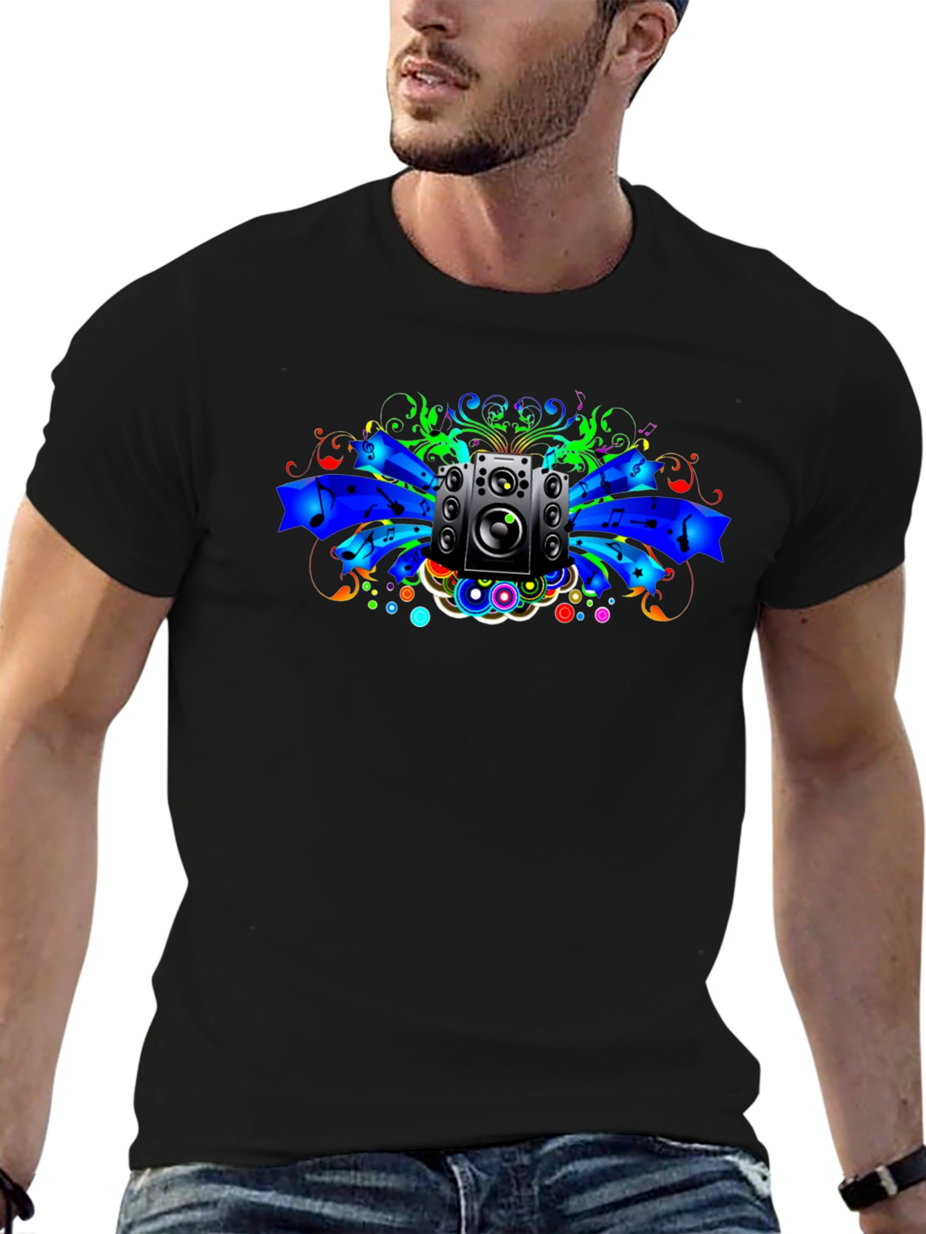 Bold Music Speaker Graphic T-Shirt