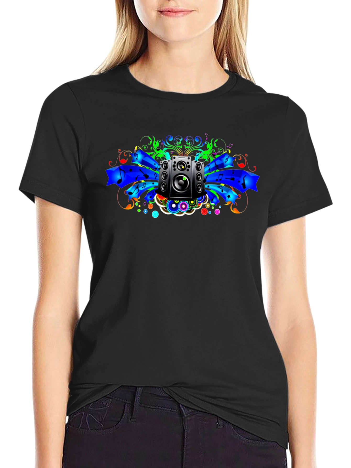 Bold Music Speaker Graphic T-Shirt
