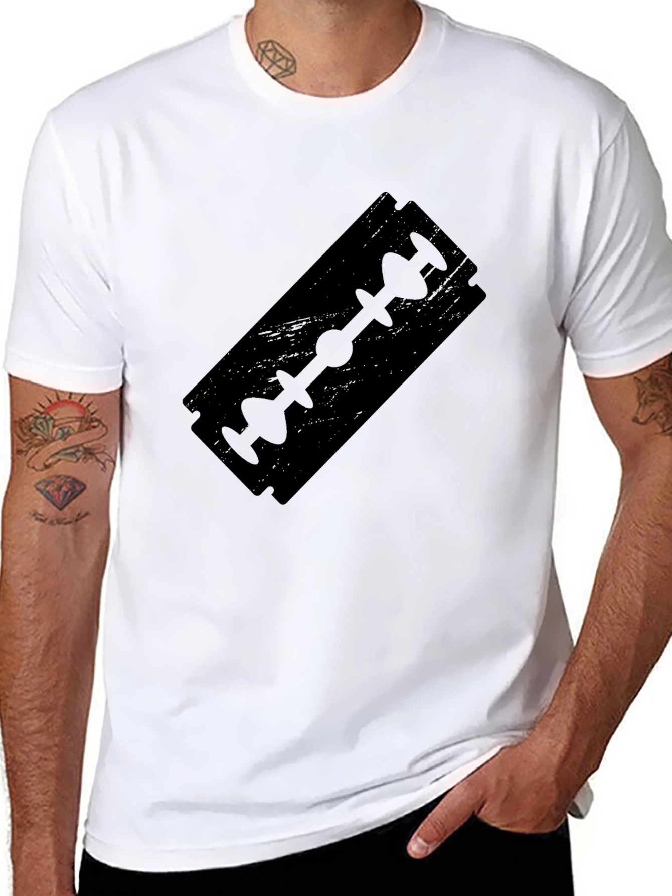 Black Razor Blade Graphic Tee