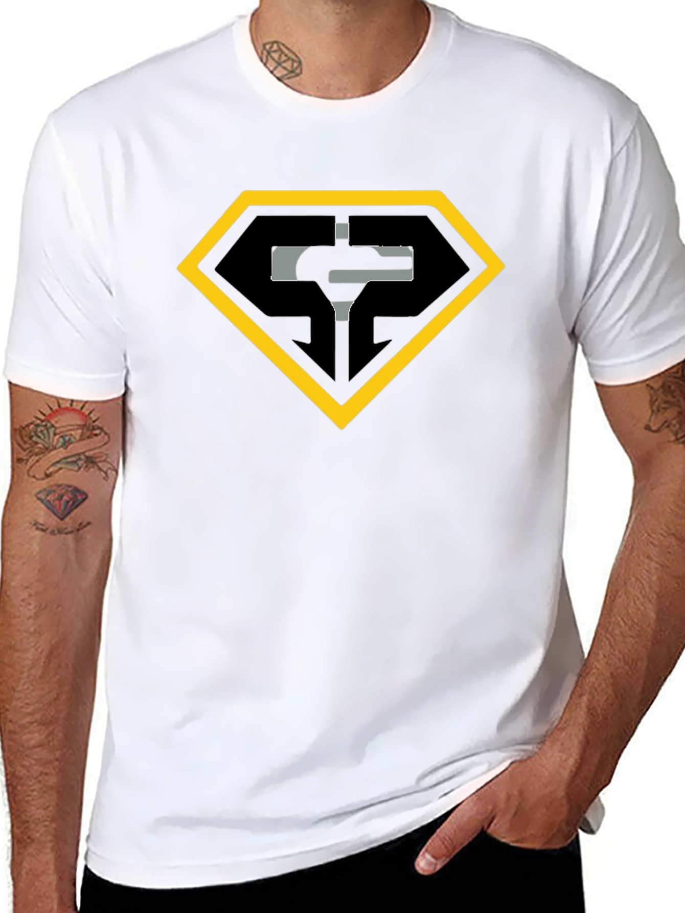 Hammer Time T-Shirt - Black Tee with Shield Graphic
