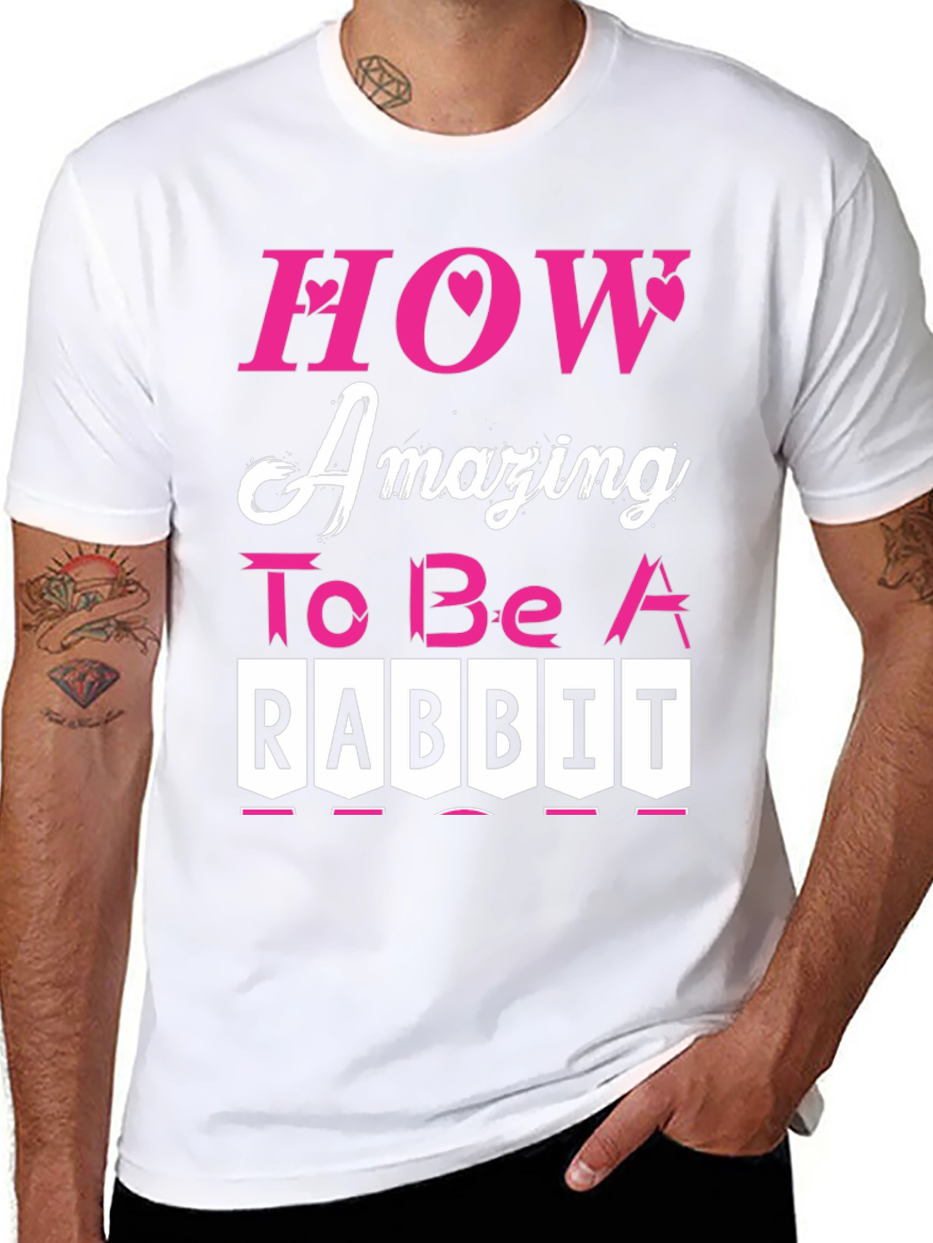 Amazing Rabbit T-Shirt - Black Cotton Tee