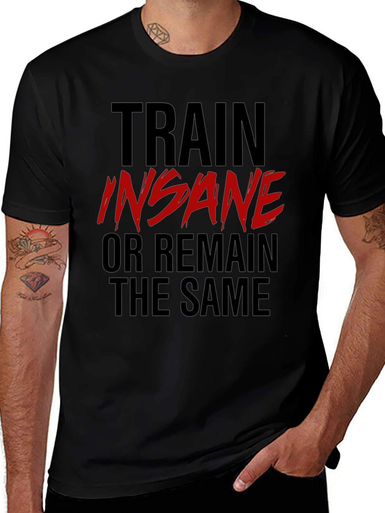 Train Insane T-Shirt: Motivational Gym Wear