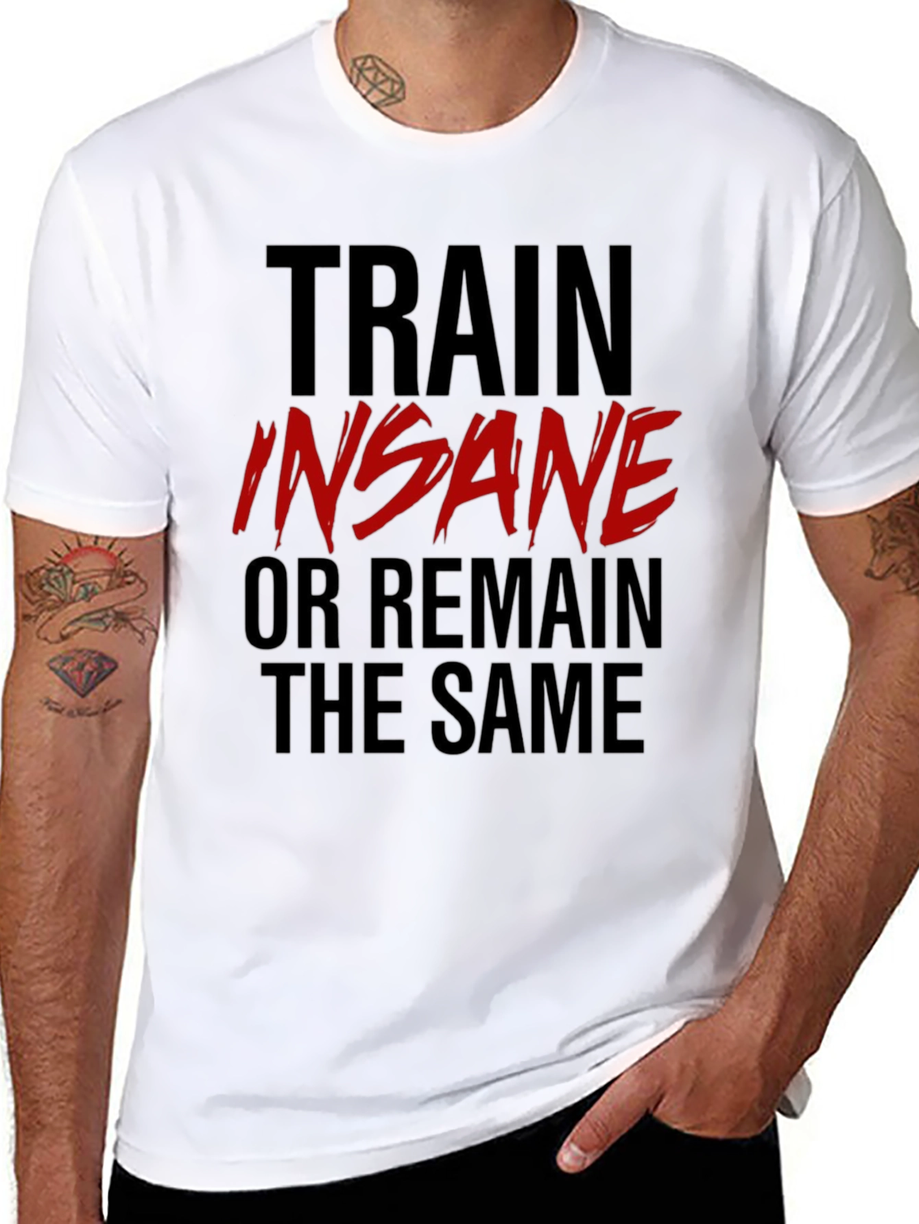 Train Insane T-Shirt: Motivational Gym Wear