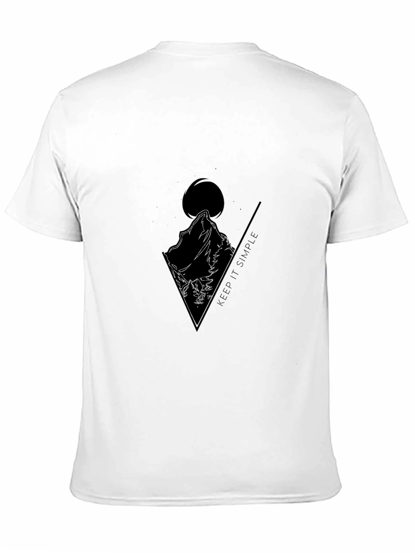 Minimalist Mountain Graphic Black T-Shirt