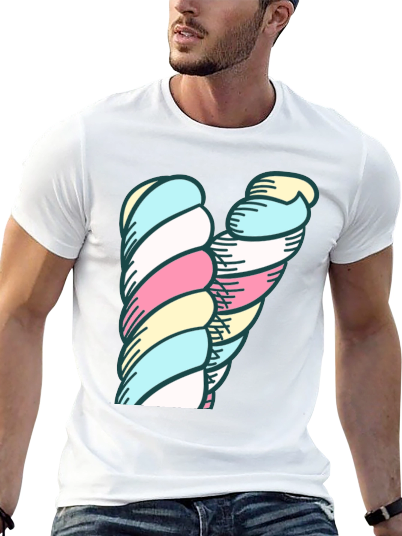 Marshmallow Twist Graphic Tee - Black