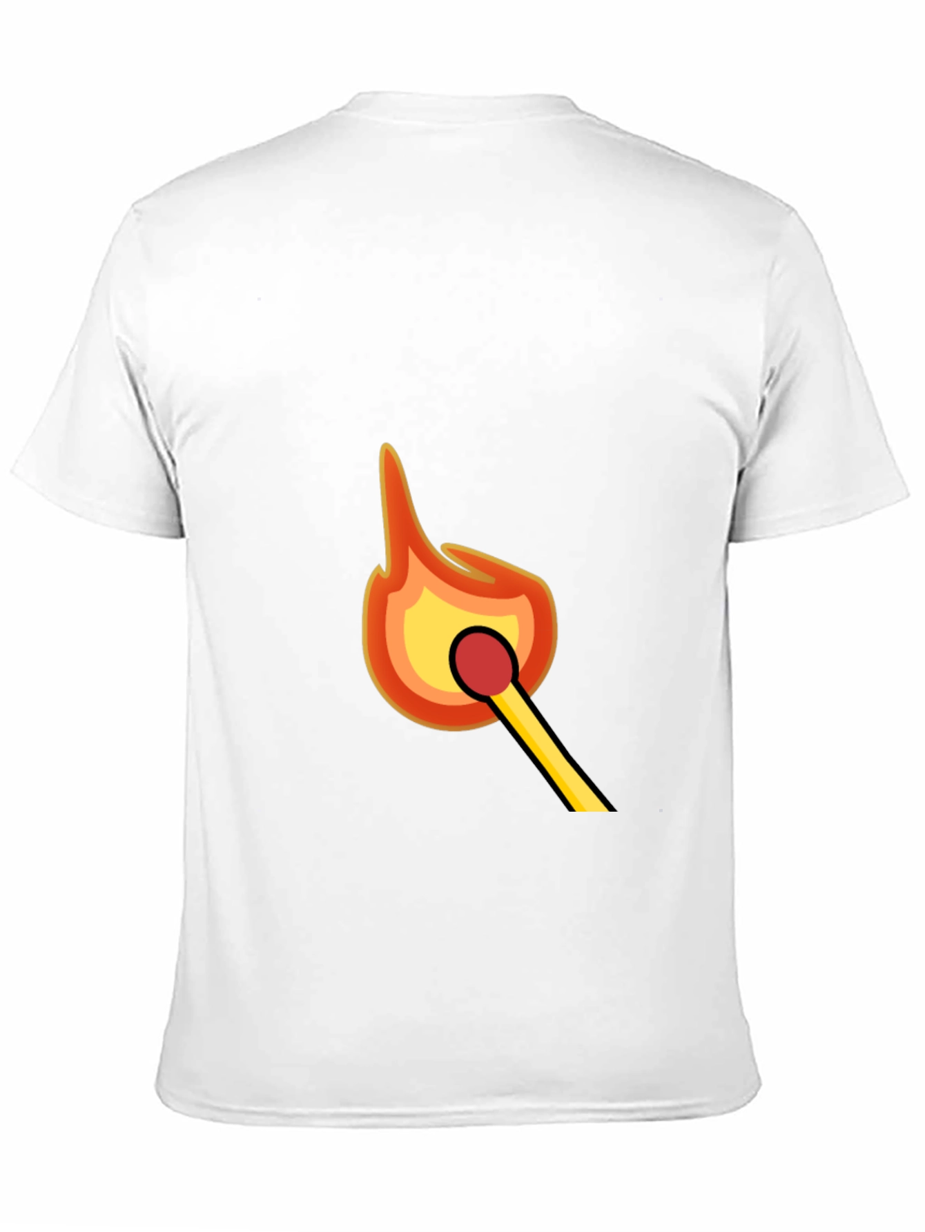 Burning Match Graphic Tee - Black Cotton Comfort