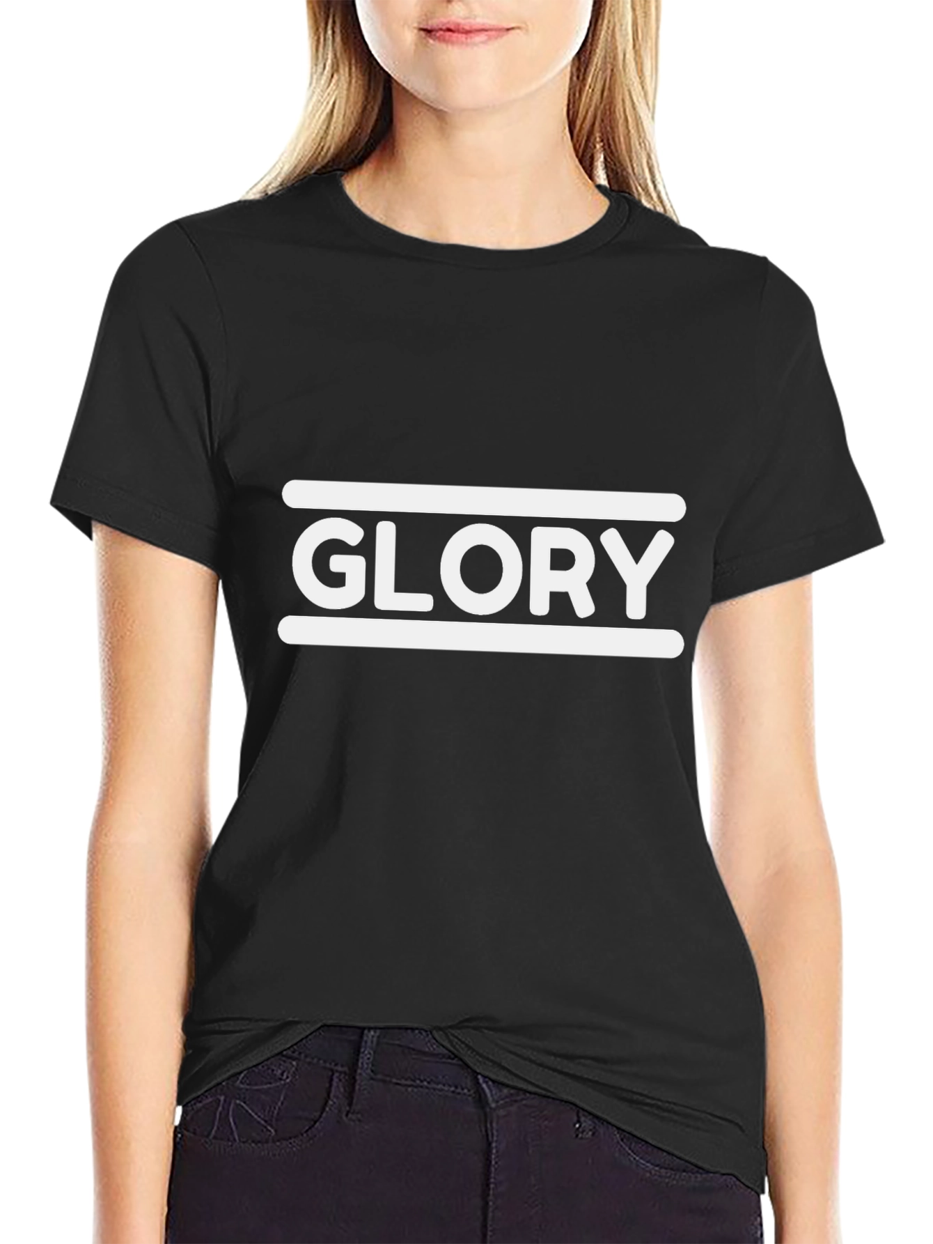 Mens Glory Graphic Print Black T-Shirt
