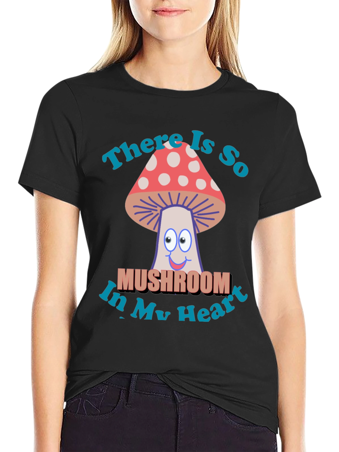 Mushroom Heart T-Shirt - Funny Graphic Tee