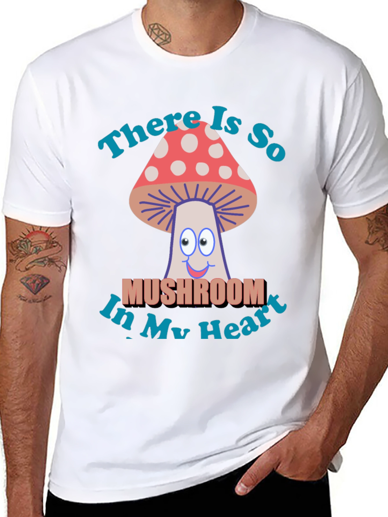 Mushroom Heart T-Shirt - Funny Graphic Tee