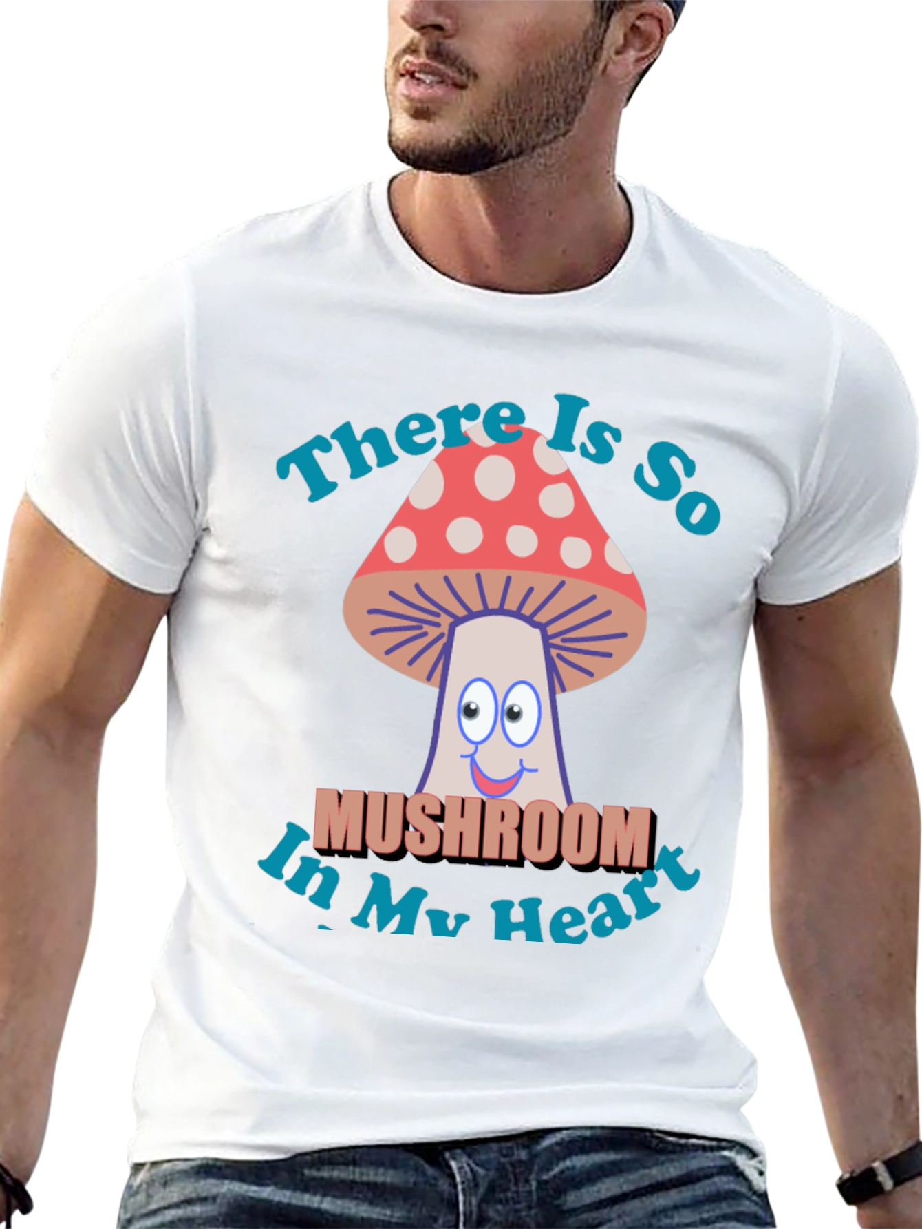 Mushroom Heart T-Shirt - Funny Graphic Tee