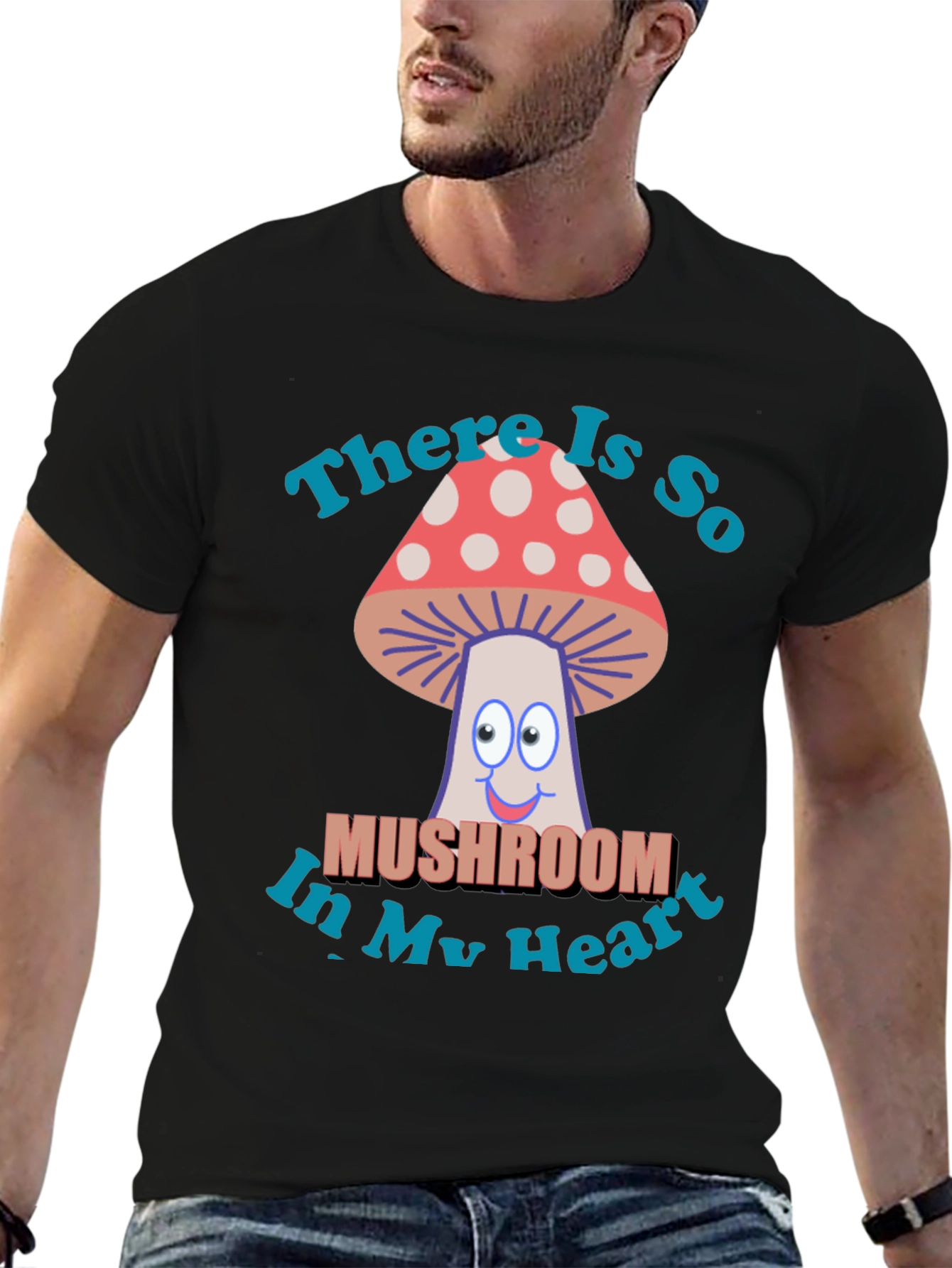 Mushroom Heart T-Shirt - Funny Graphic Tee