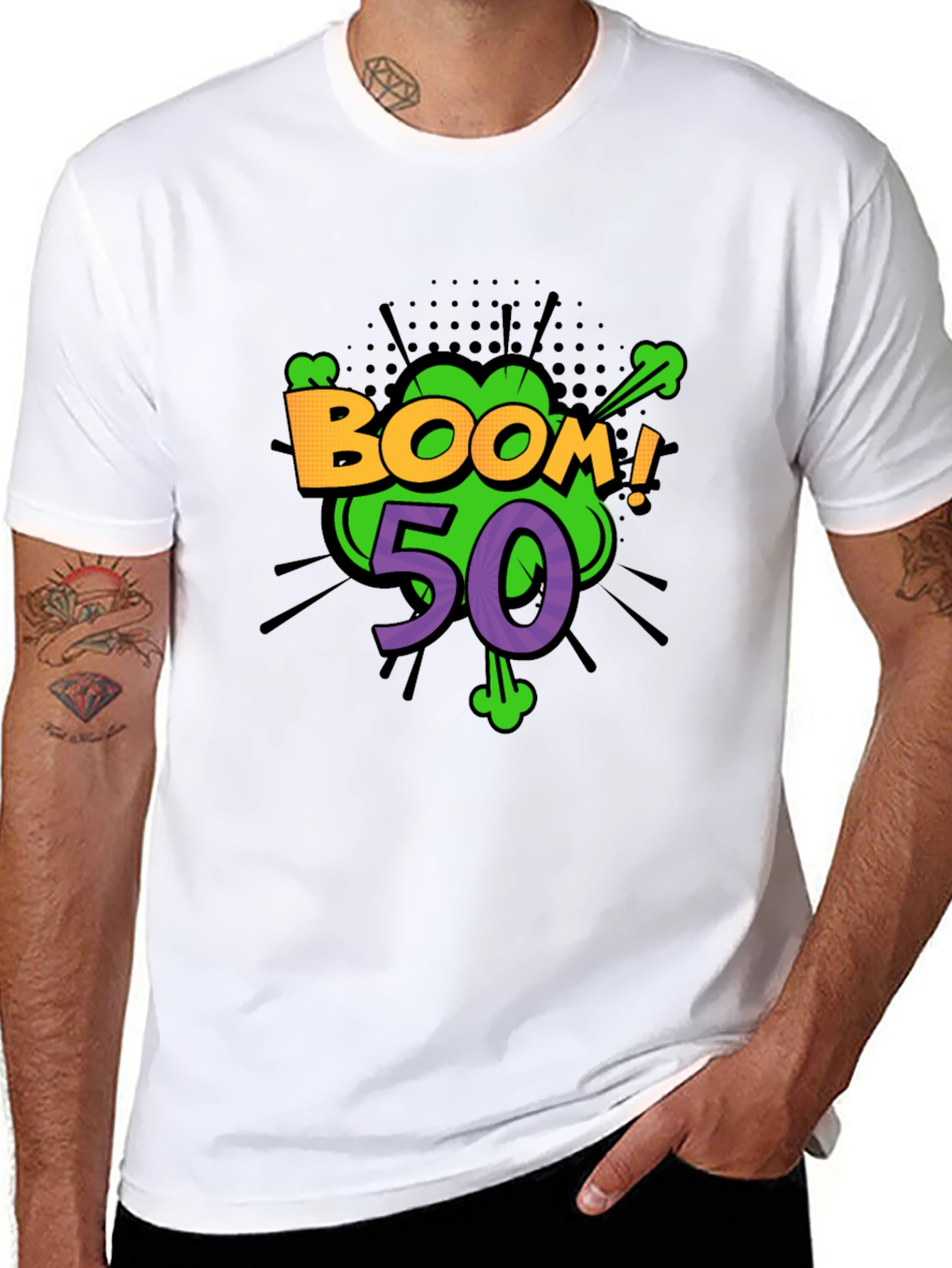 Boom! 50th Birthday Graphic T-Shirt