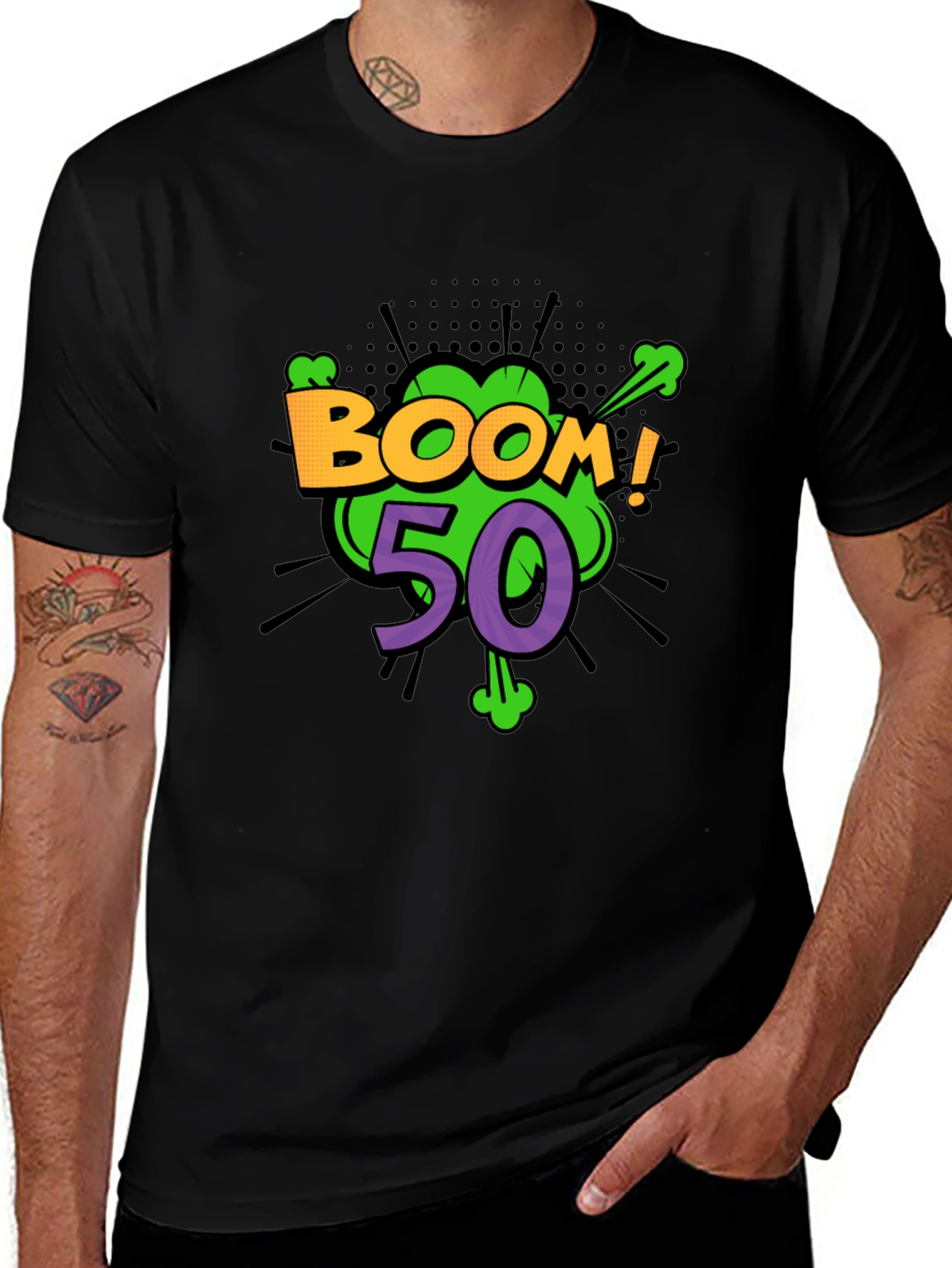 Boom! 50th Birthday Graphic T-Shirt