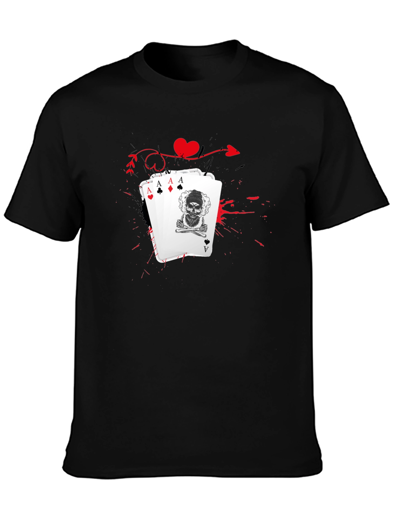 Ace Skull T-Shirt - Lucky Hand Tee