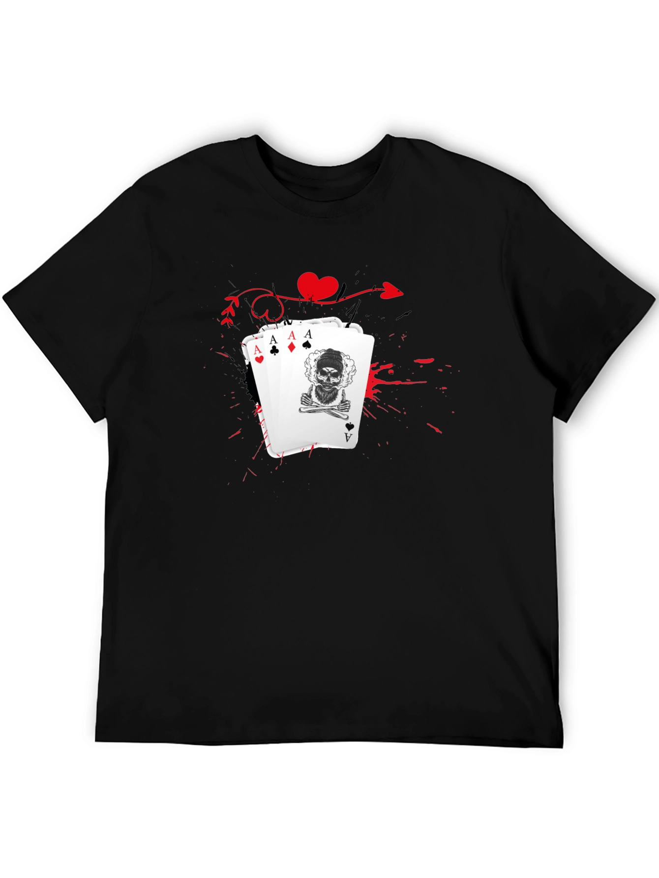 Ace Skull T-Shirt - Lucky Hand Tee