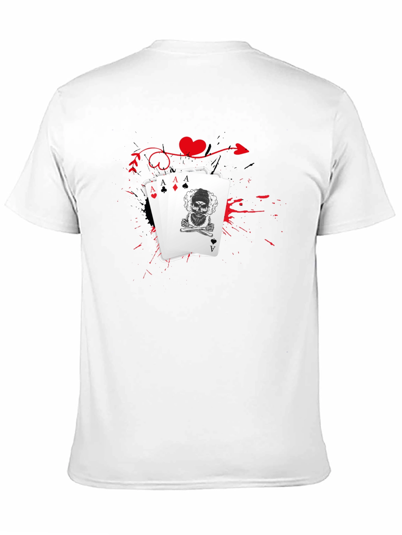 Ace Skull T-Shirt - Lucky Hand Tee