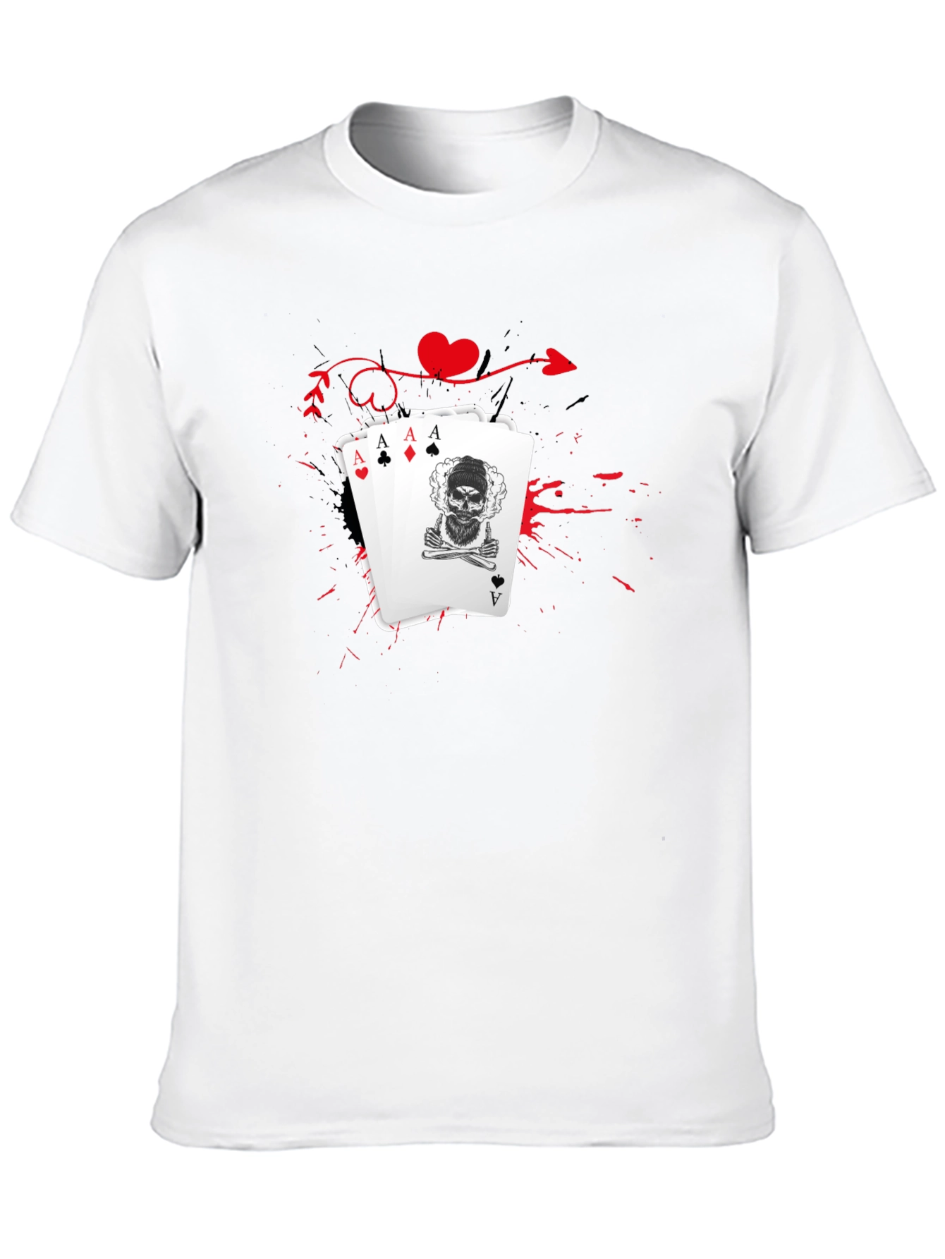 Ace Skull T-Shirt - Lucky Hand Tee