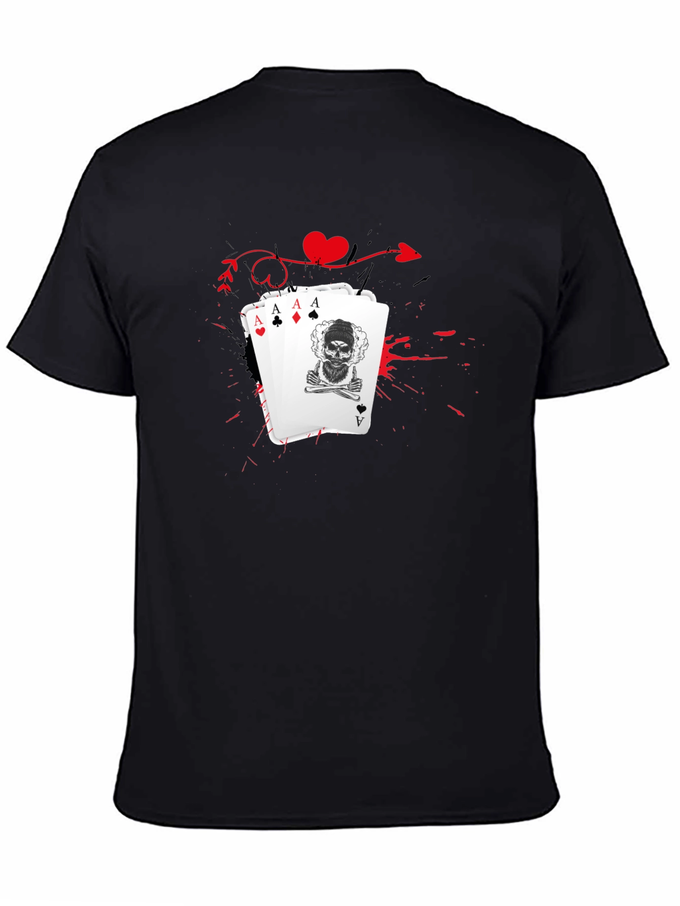 Ace Skull T-Shirt - Lucky Hand Tee
