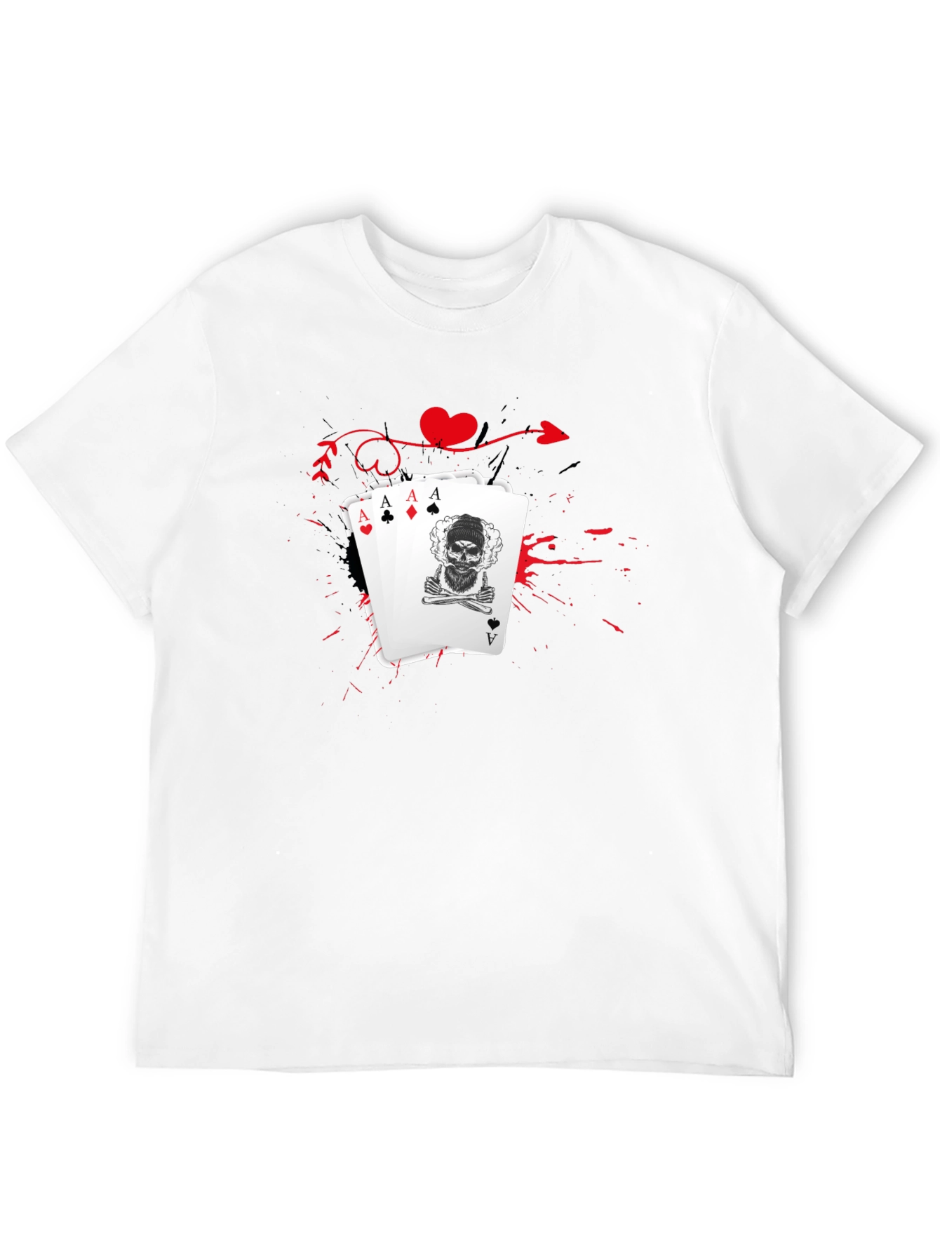 Ace Skull T-Shirt - Lucky Hand Tee