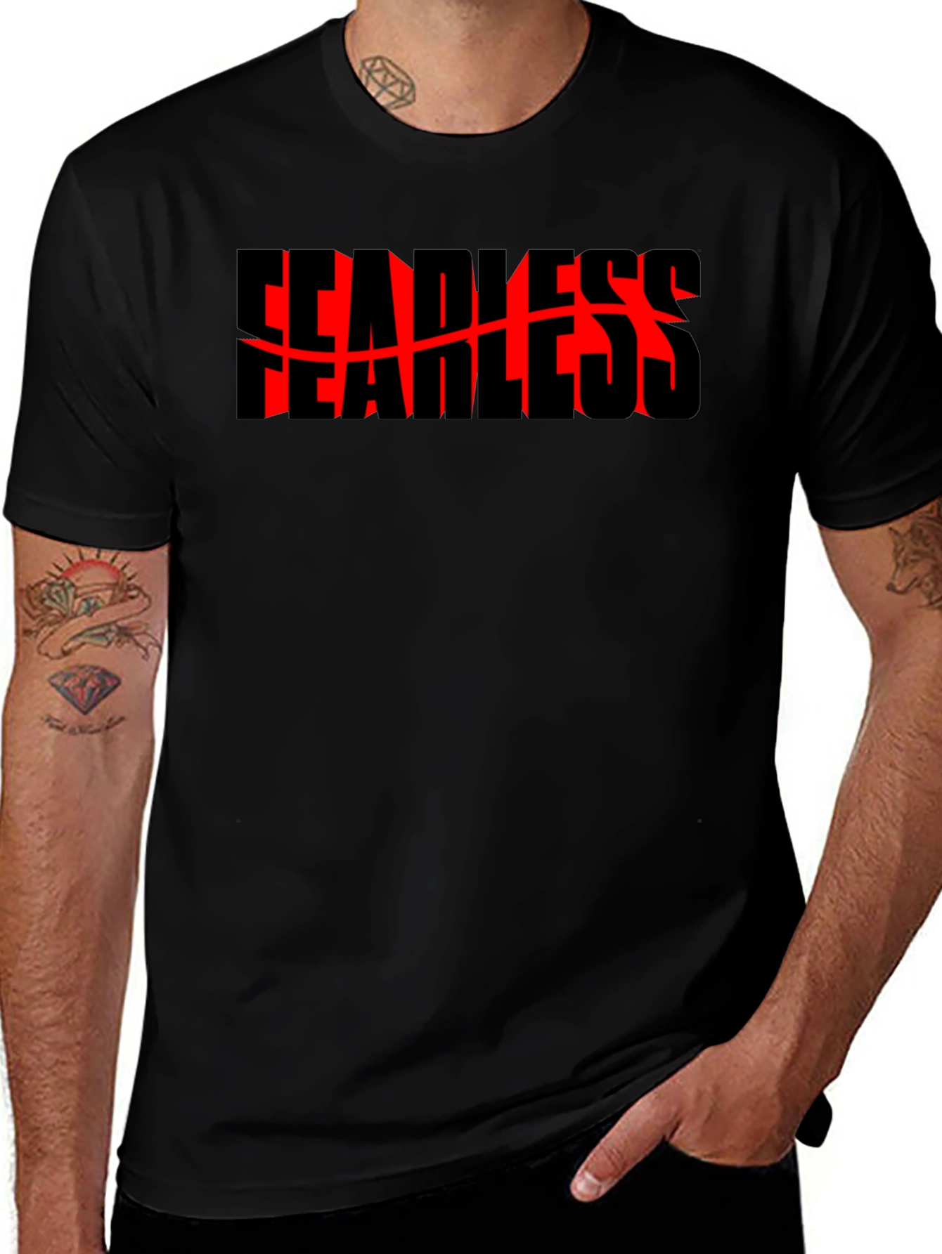 Fearless Graphic Tee - Bold Black Shirt