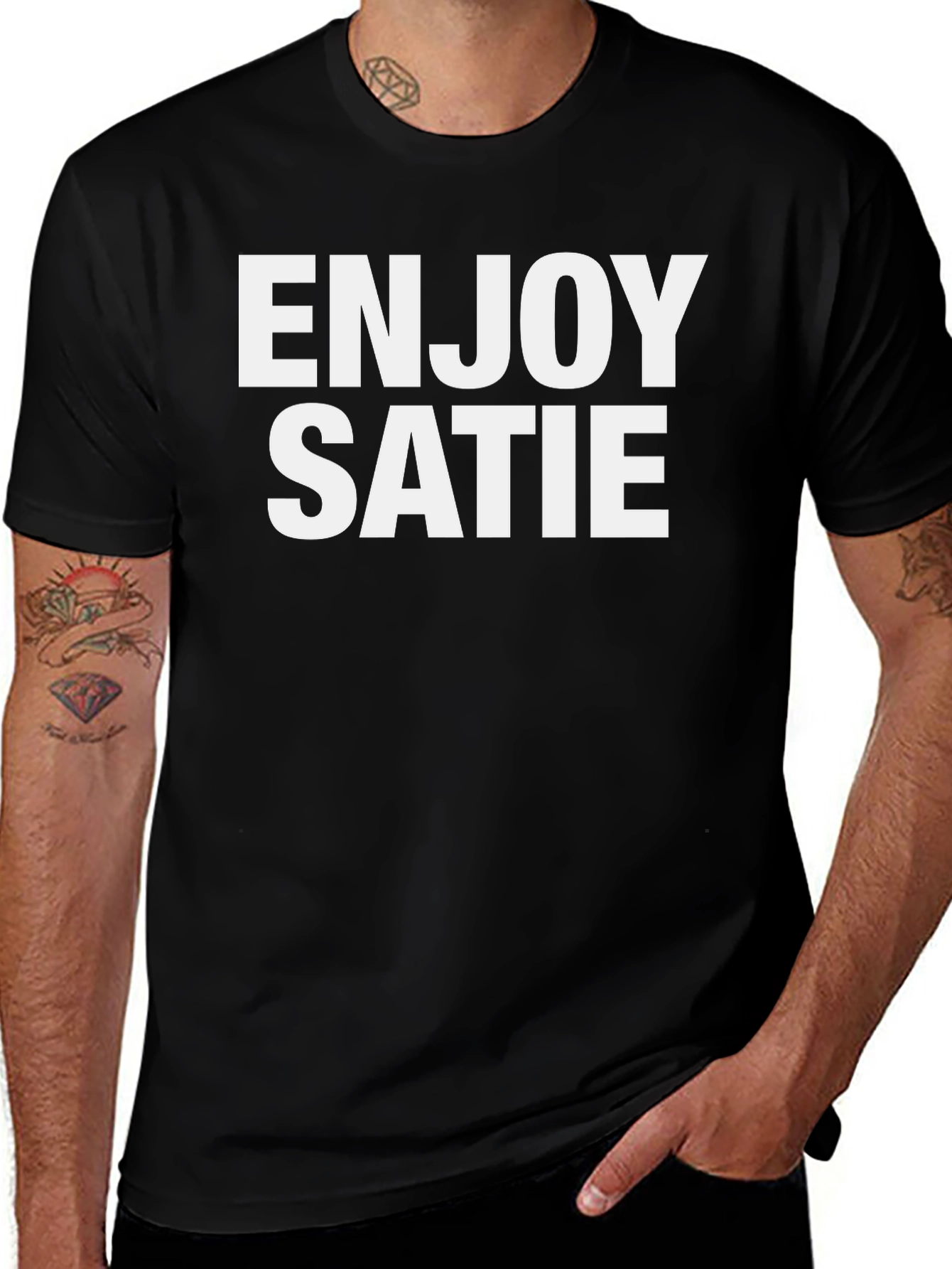 Enjoy Satie Black Graphic Tee
