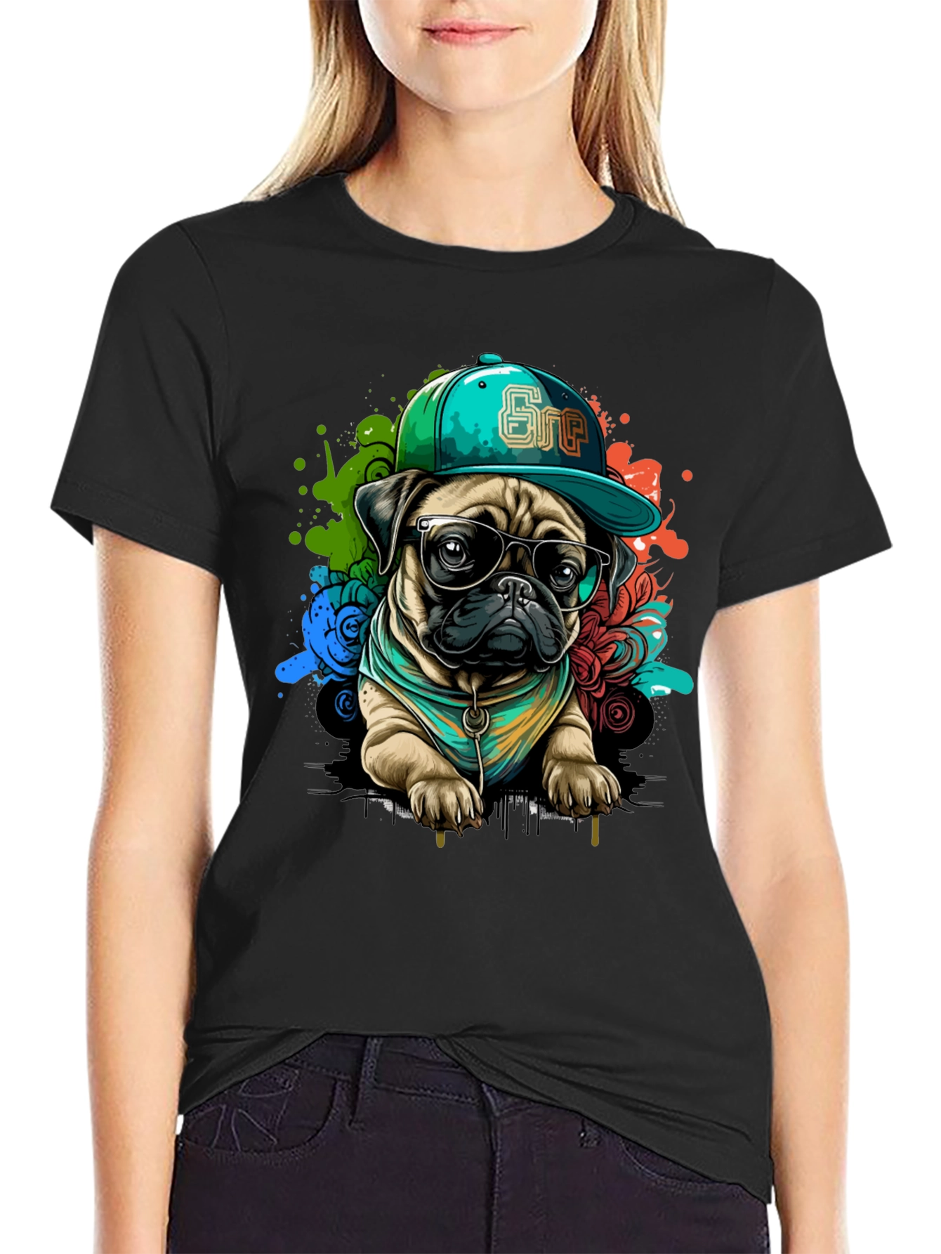 Cool Pug Graphic Tee - Stylish Dog Lover Shirt