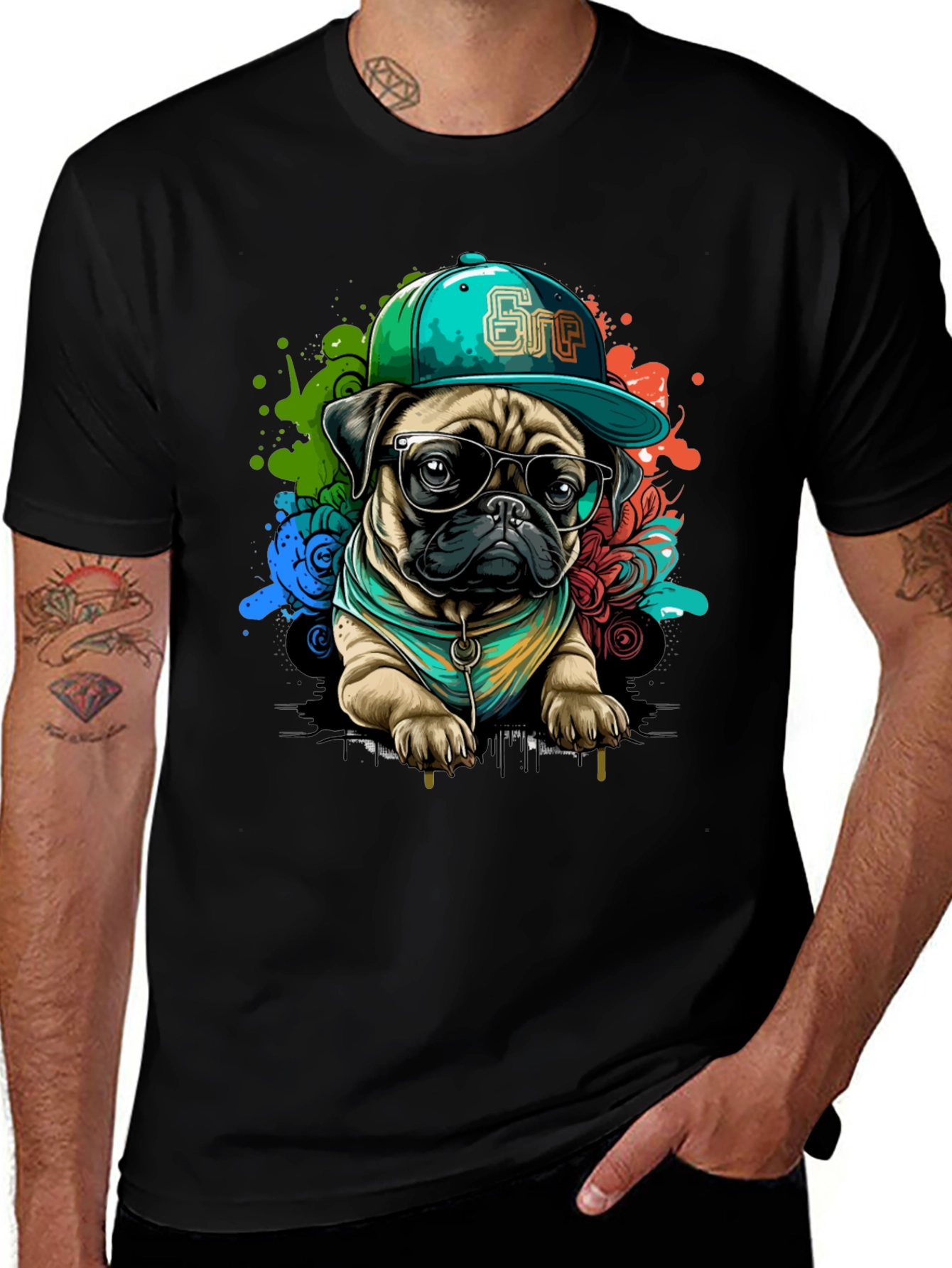 Cool Pug Graphic Tee - Stylish Dog Lover Shirt