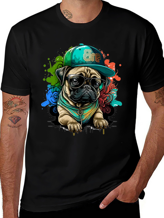 Cool Pug Graphic Tee - Stylish Dog Lover Shirt