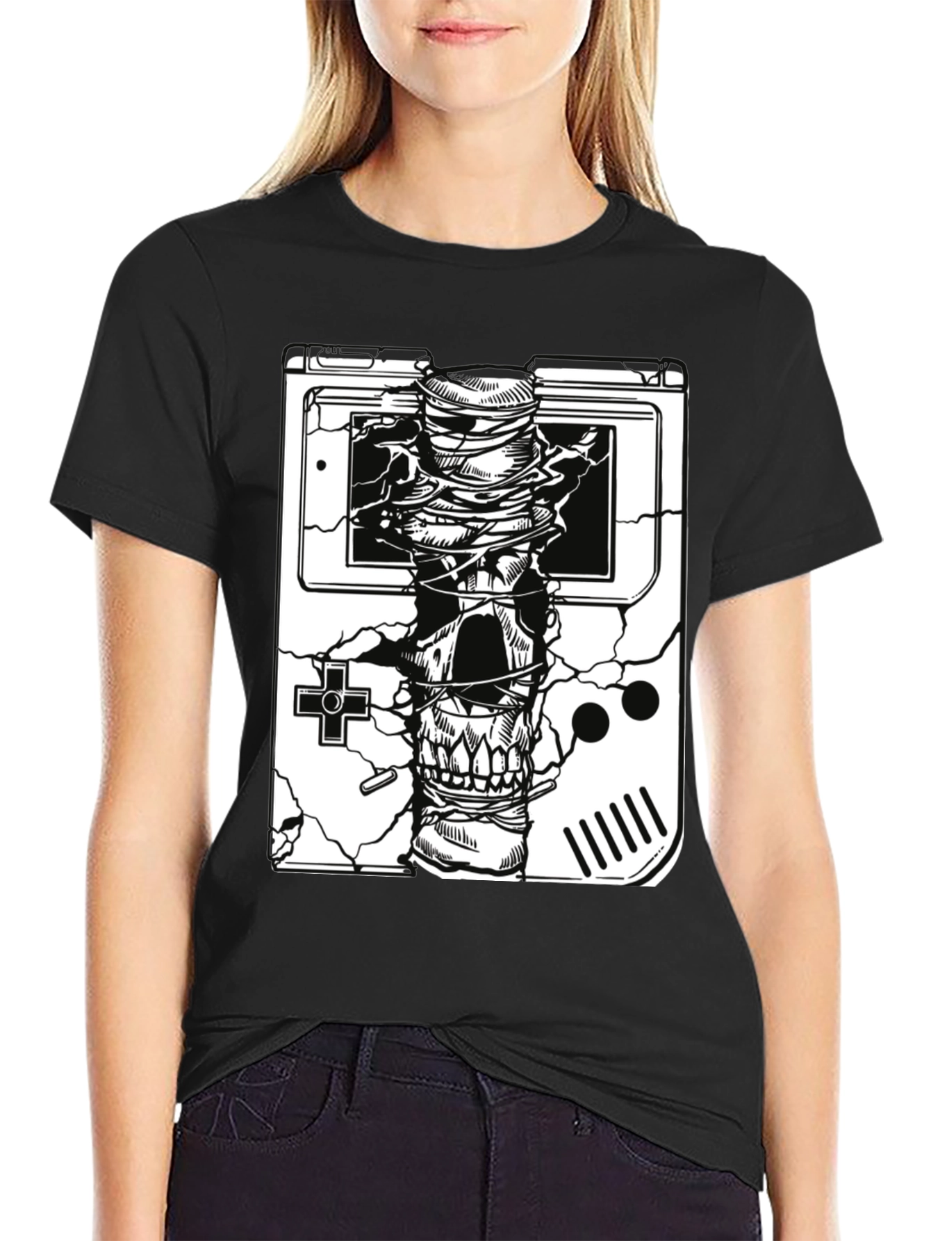 Retro Gaming Skull T-Shirt